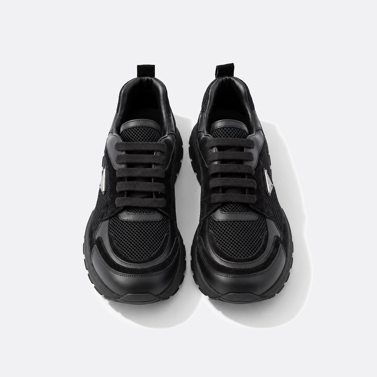 Prax Leather and Fabric Sneakers from Prada