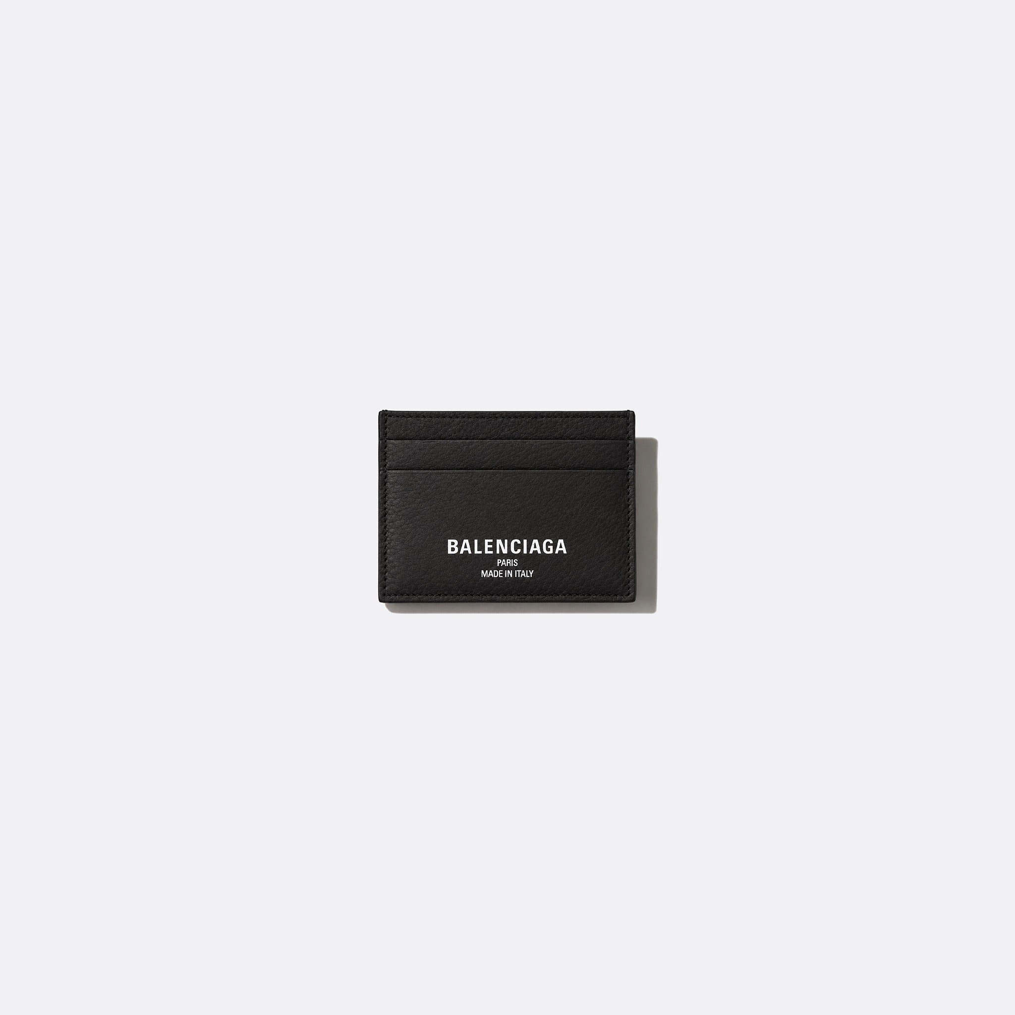 Logo Grained Calfskin Leather Card Holder from Balenciaga