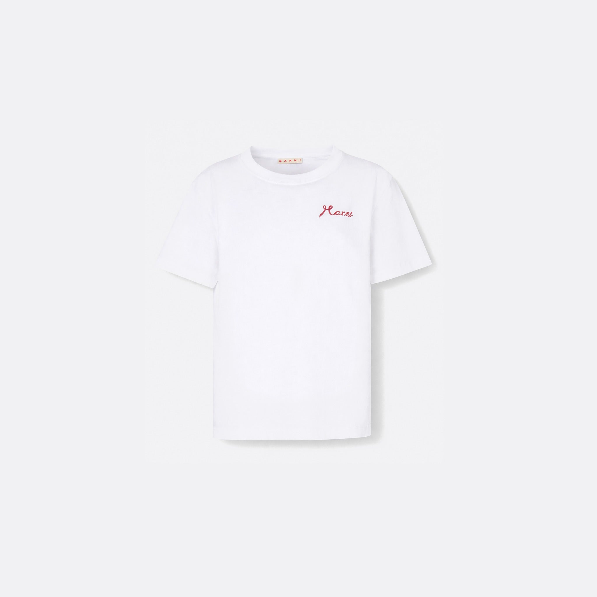 The&nbsp;Cotton T-Shirt with Flocked Logo from Marni 