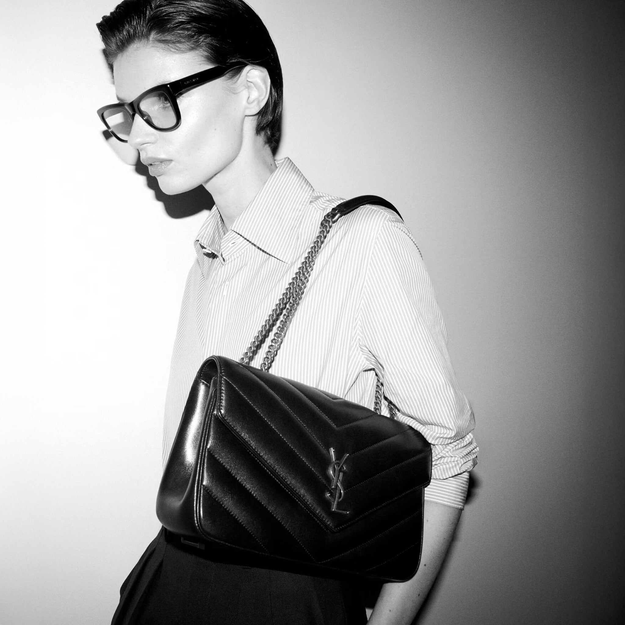 The Loulou Medium Matelassé Shoulder Bag by Saint Laurent