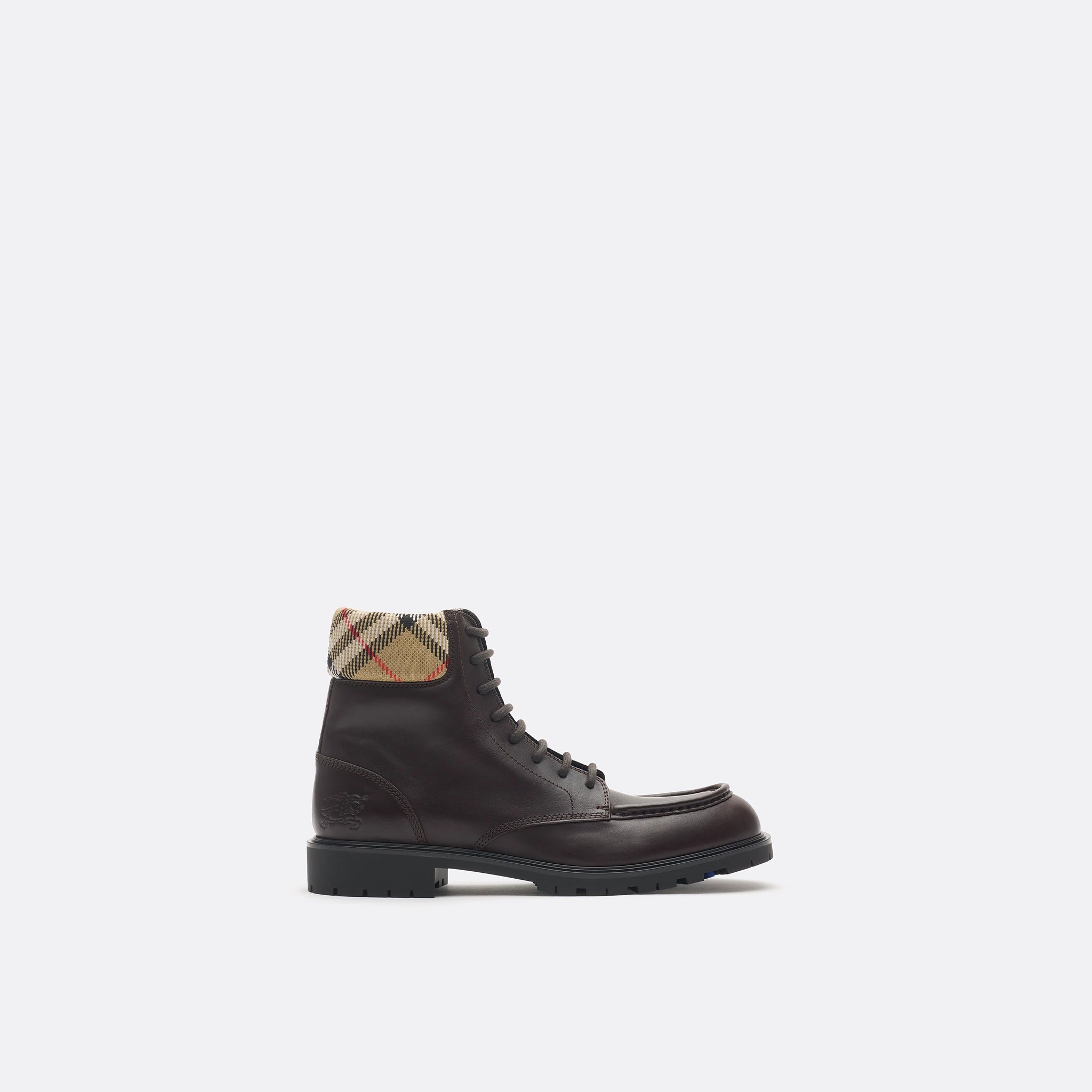 The Leather Rogue Combat Boots from Burberry in Brown