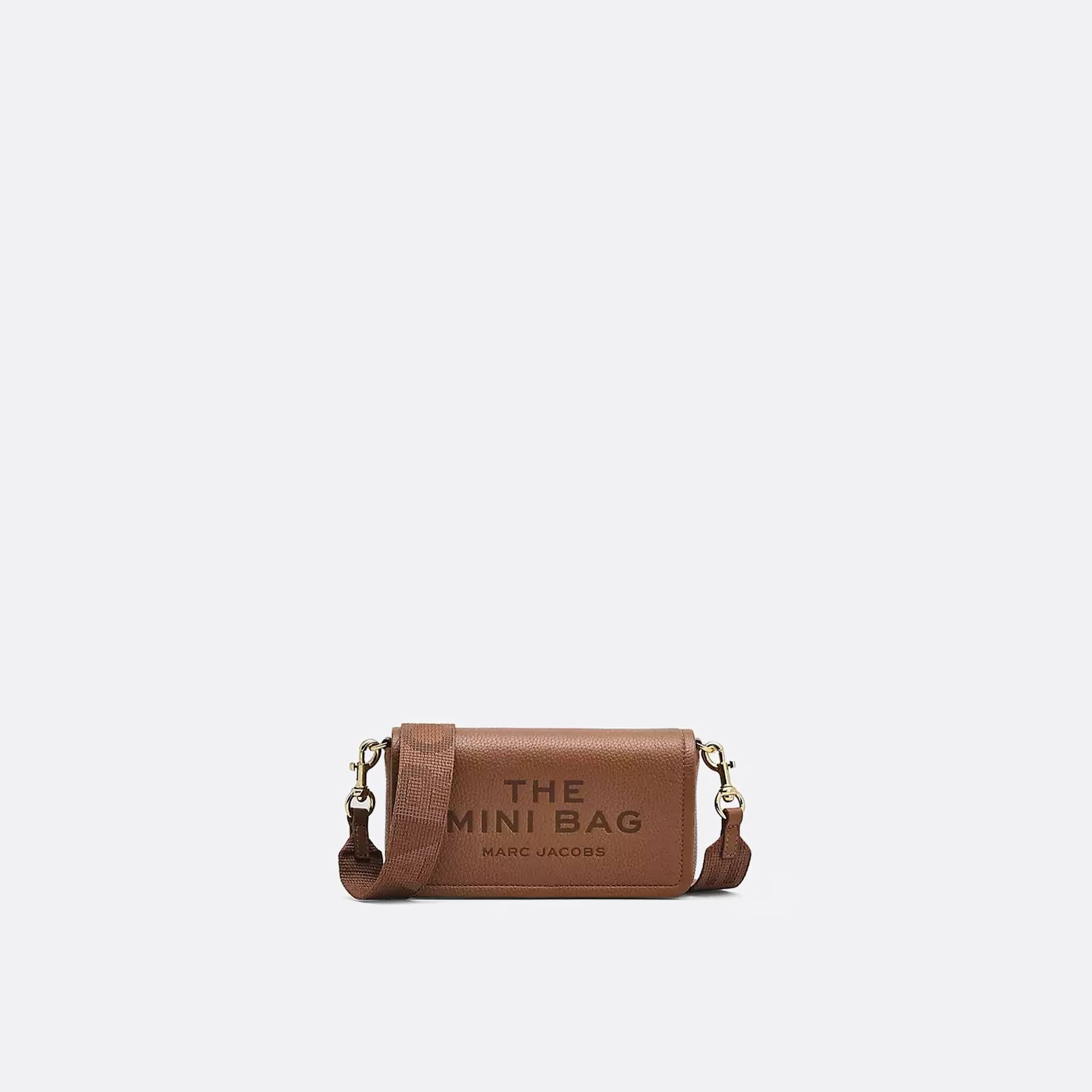 The Leather Mini Crossbody Bag from Marc Jacobs in Argan Oil