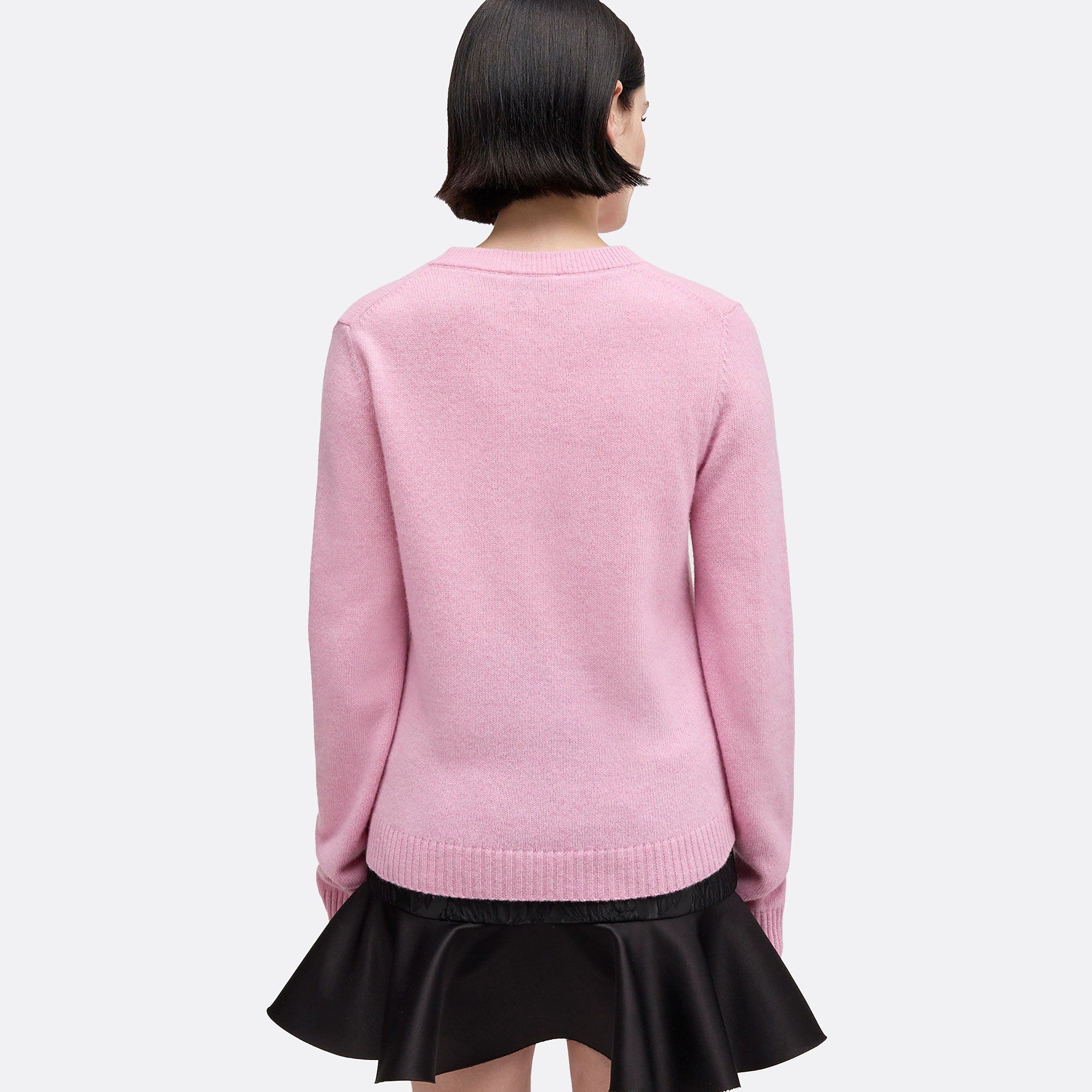  Graphic Wool Jumper by Ganni in Pink
