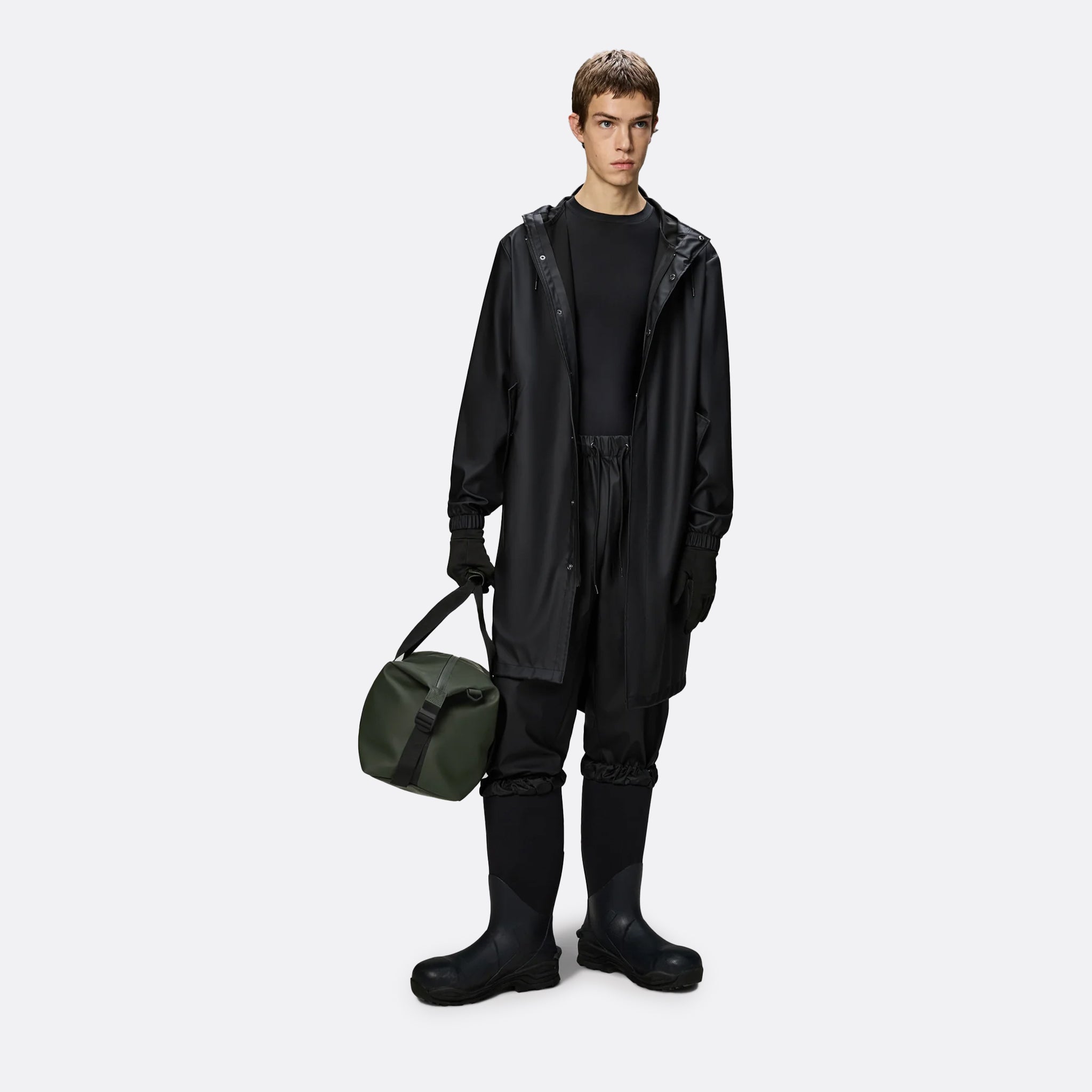 Fishtail Parka by Rains in Black