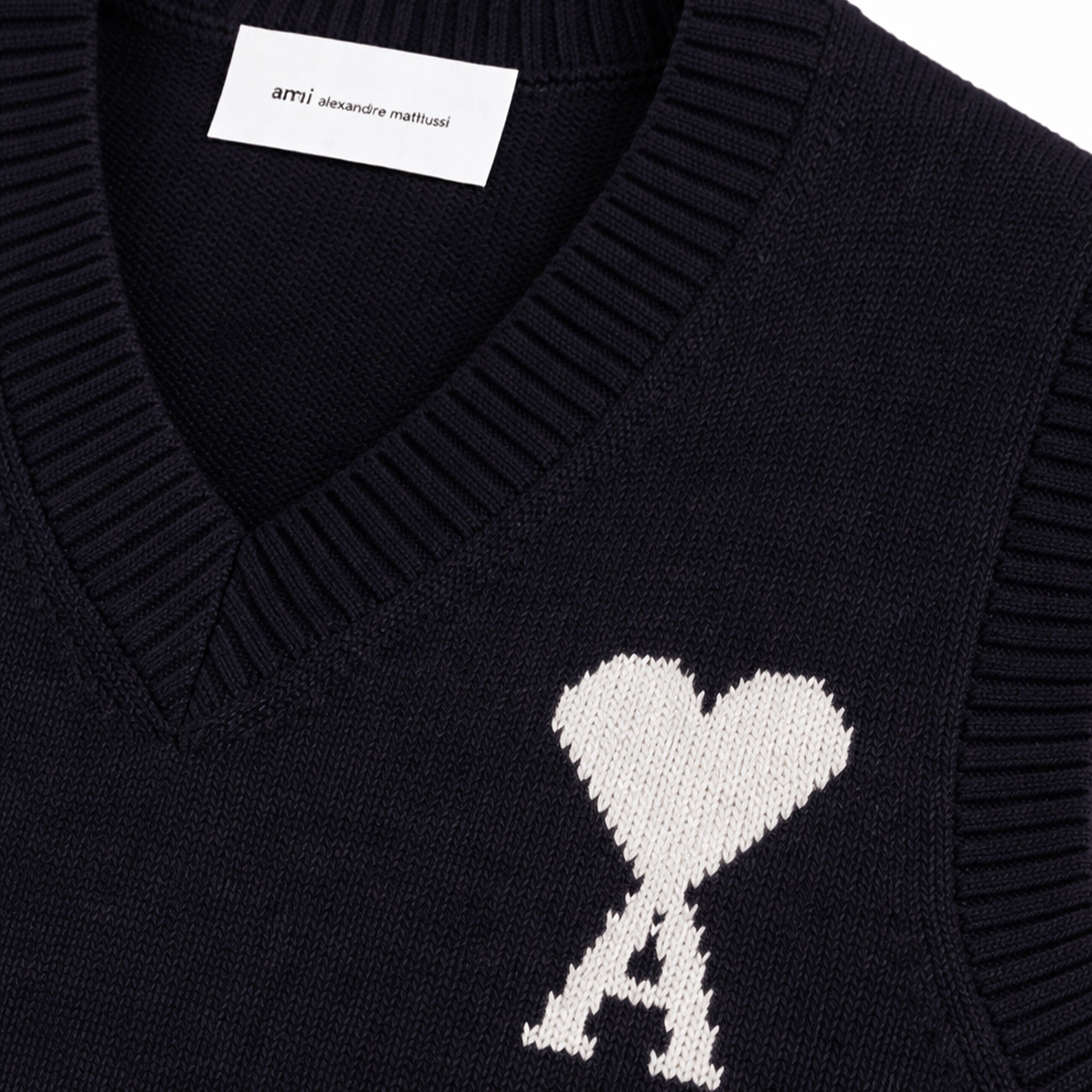 The Ami De Coeur Knitted Patch Polo from Ami Paris