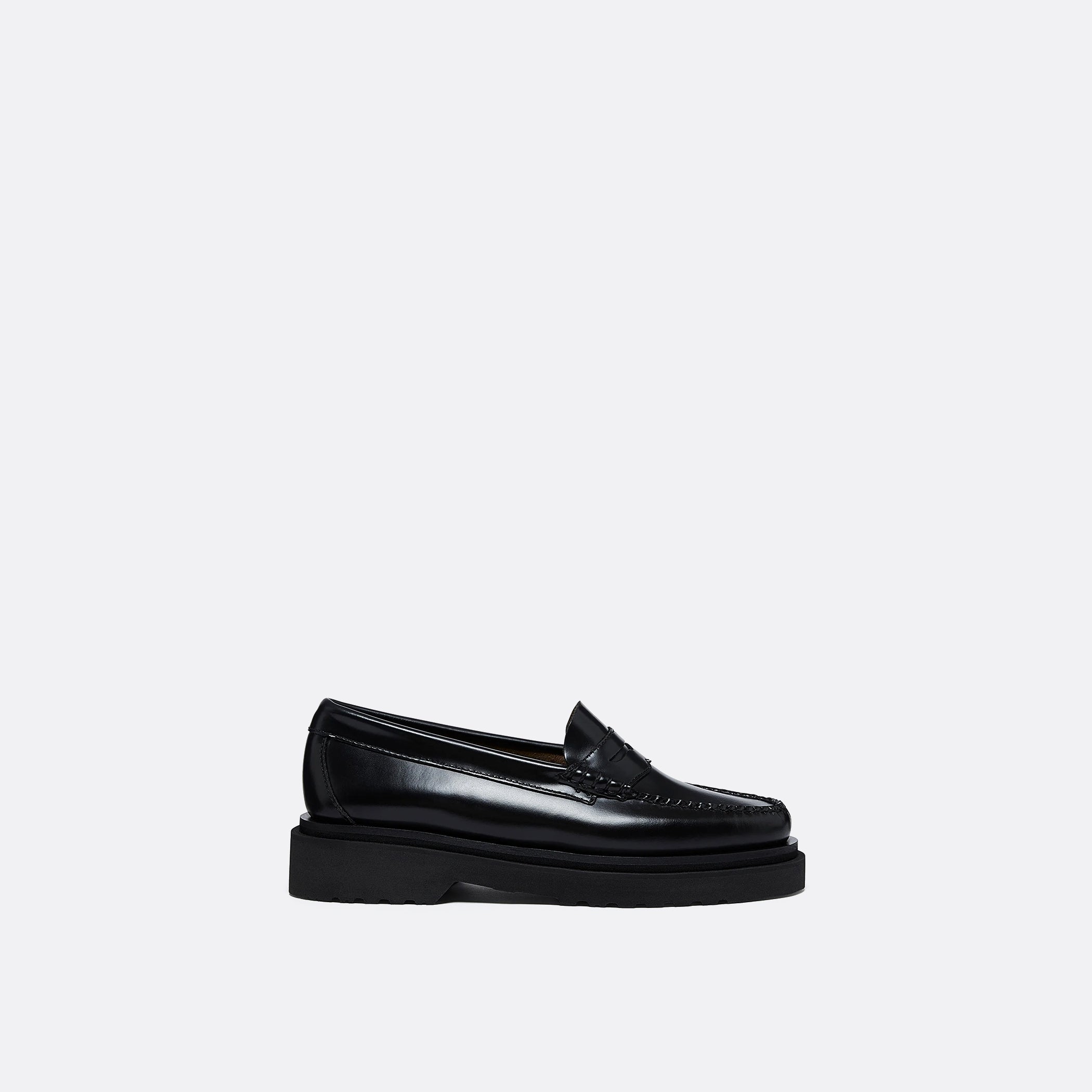 G.H Bass Weejuns Step Penny Loafers in Black Leather