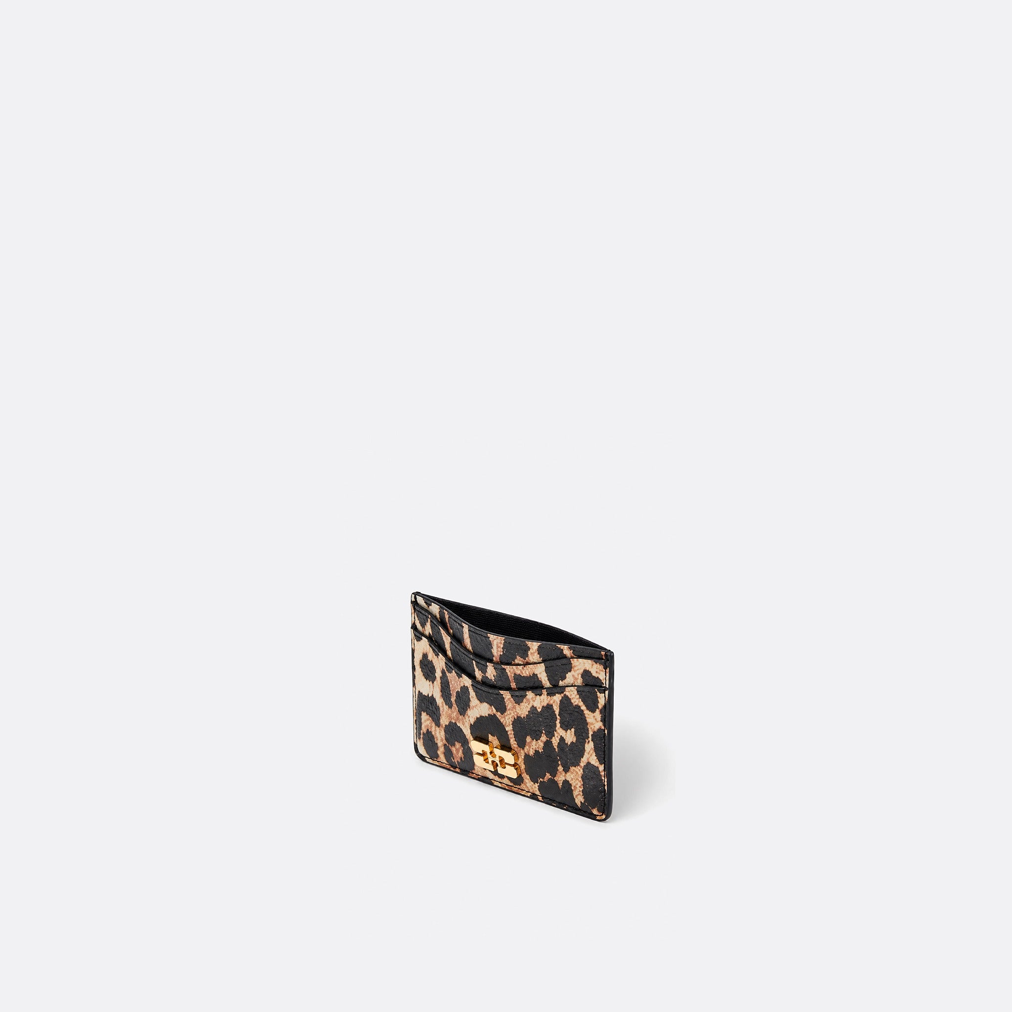Leopard Grained Bou Card Holder from GANNI