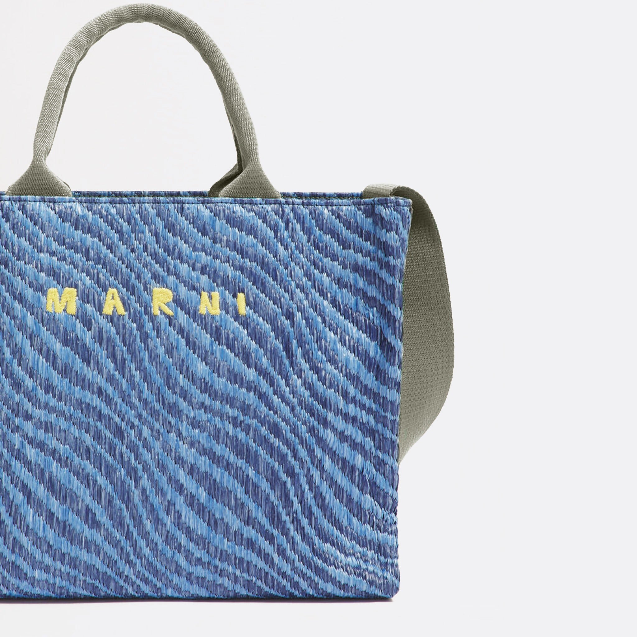The Wavy Raffia-Effect Small Tote Bag from Marni
