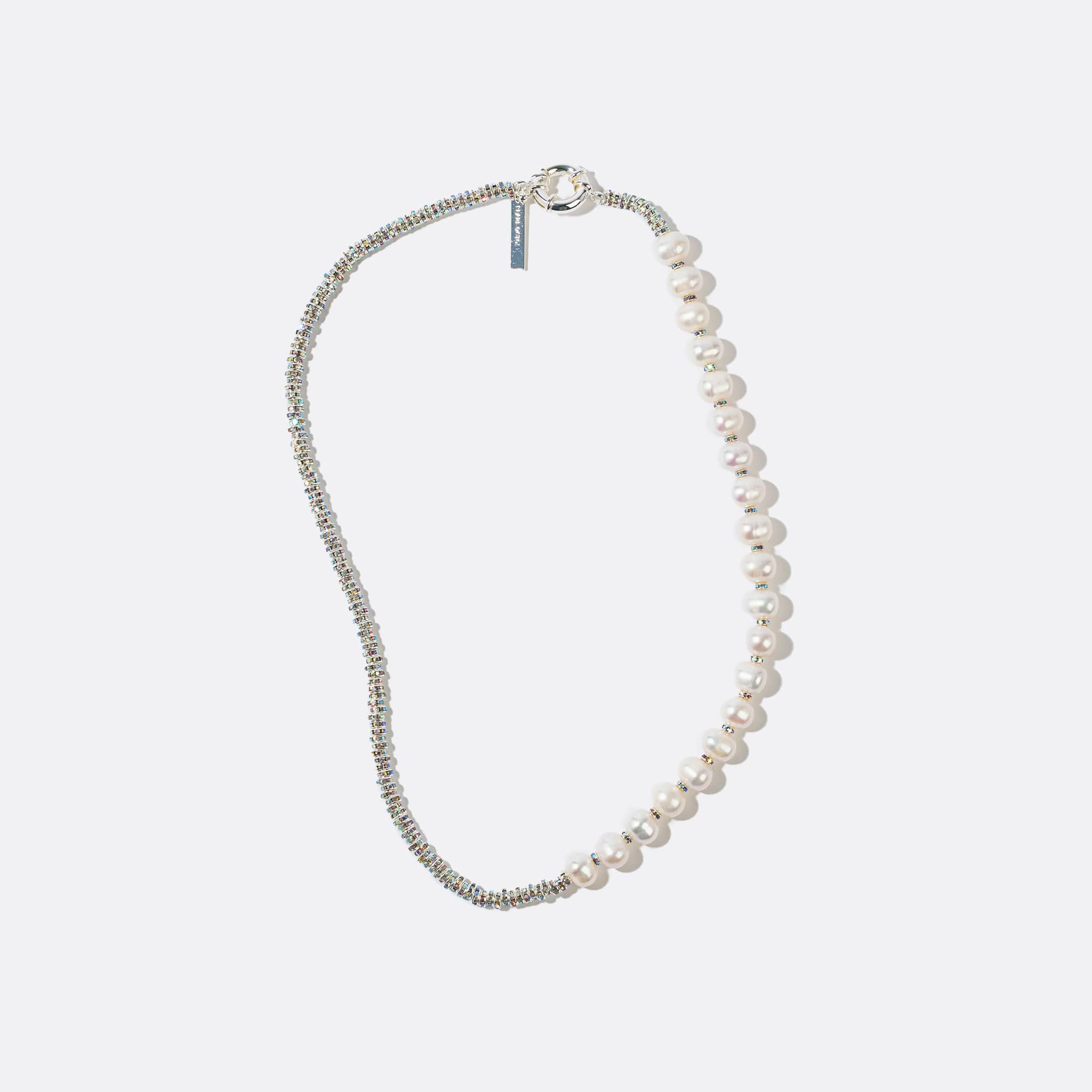 Pearl Octopuss.Y Paris Diamond Necklace in Silver