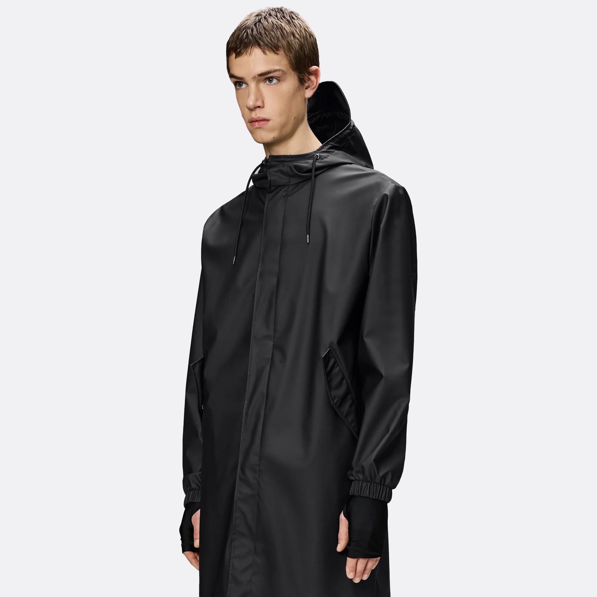 Fishtail Parka by Rains in Black