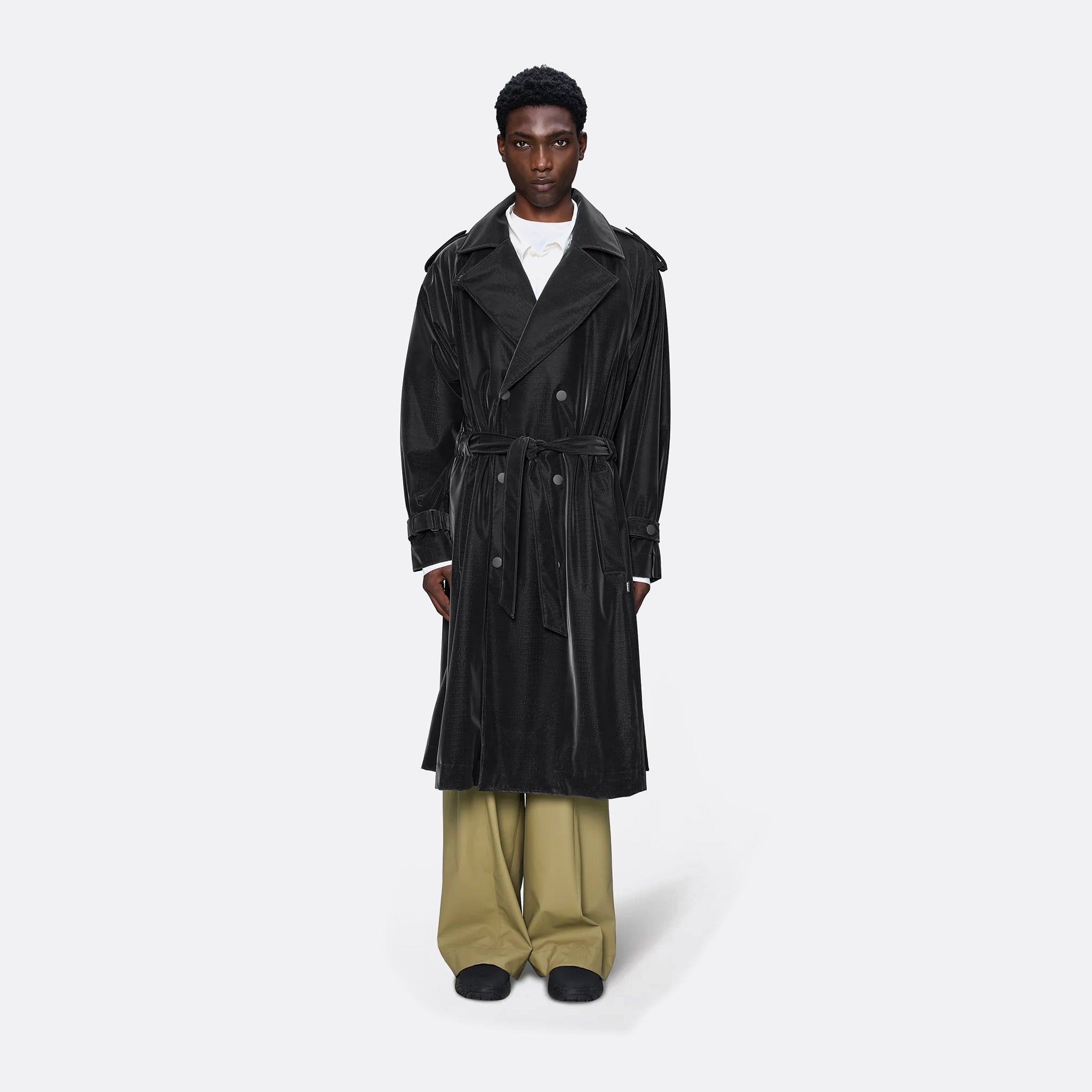 The W3 Trench Coat from Rains in Black