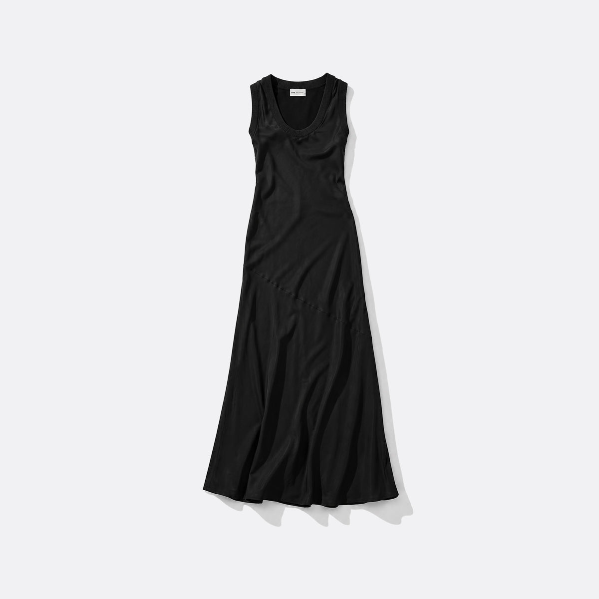 Ribbed-Knit Trimmed Satin Maxi Dress&nbsp;from AMI Paris