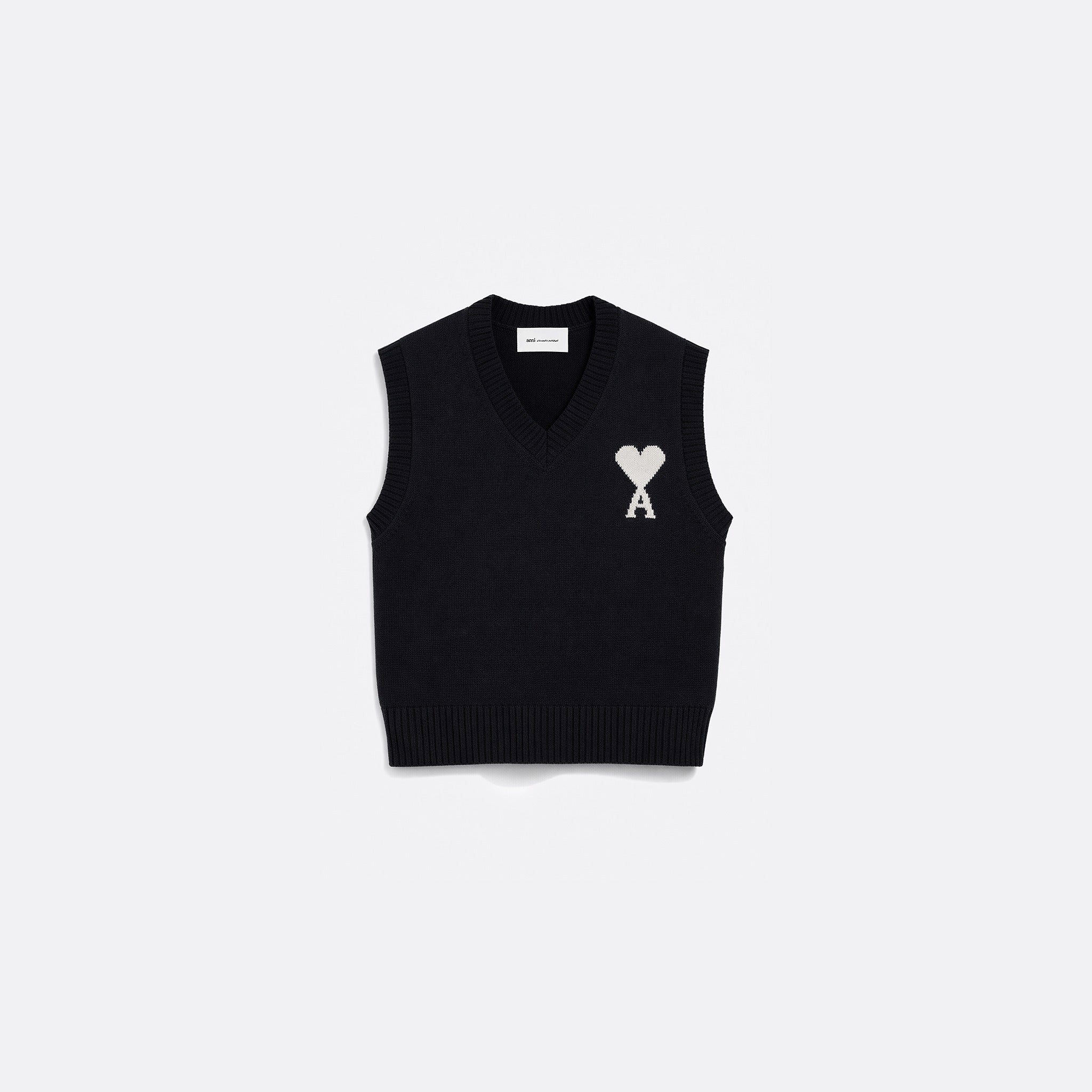 The Ami De Coeur Knitted Patch Polo from Ami Paris