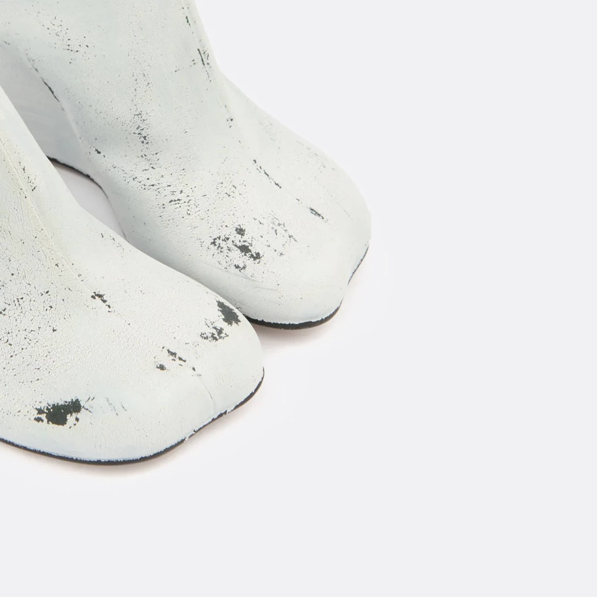 Leather Heeled Mules by MM6 Maison Margiela in White