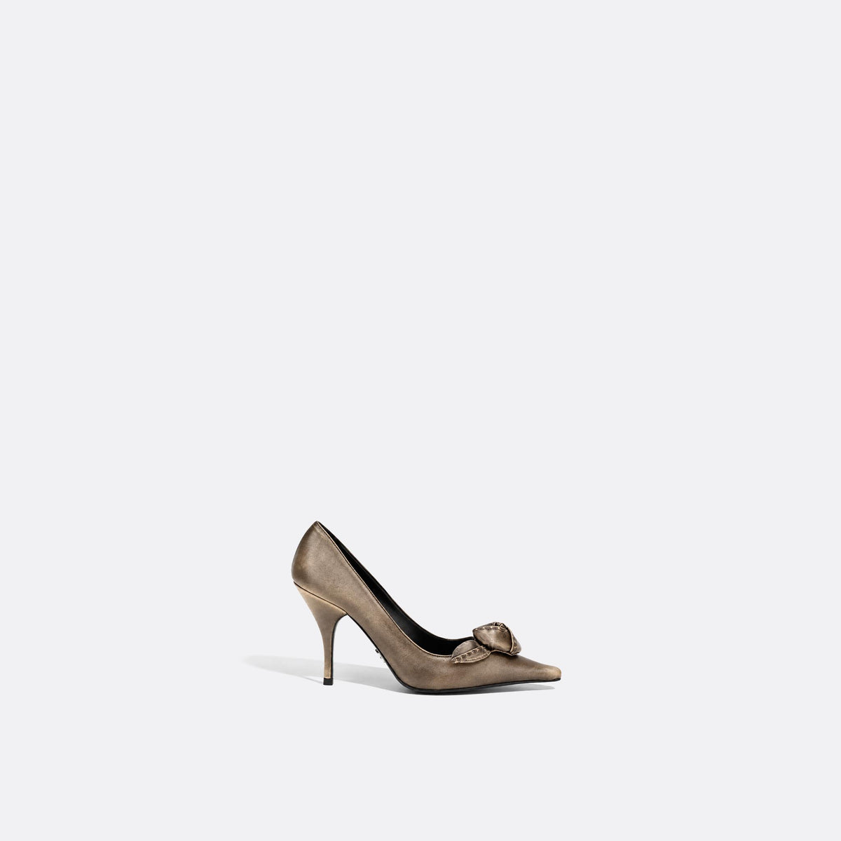 Leather Pumps with Rose Appliqué from Prada