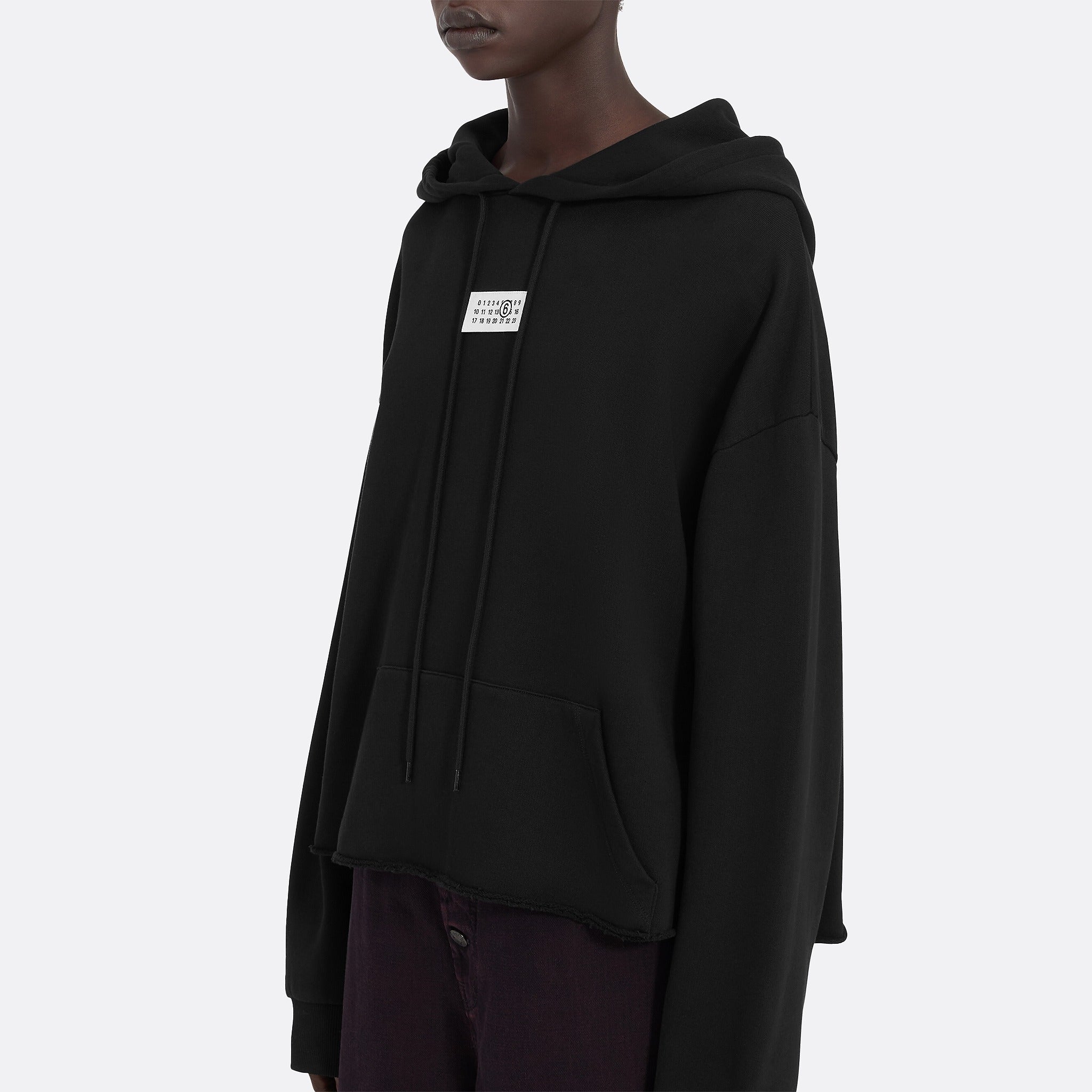 Black Hooded Sweatshirt&nbsp;by MM6 Maison Margiela