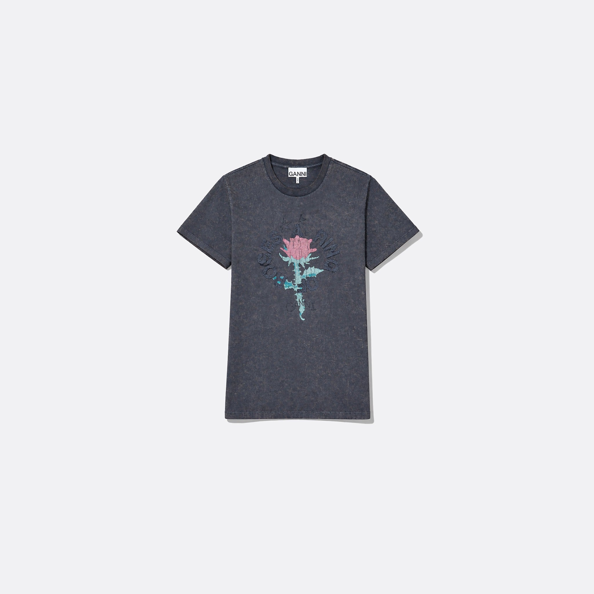 Rose Print Oversized T-Shirt from GANNI 