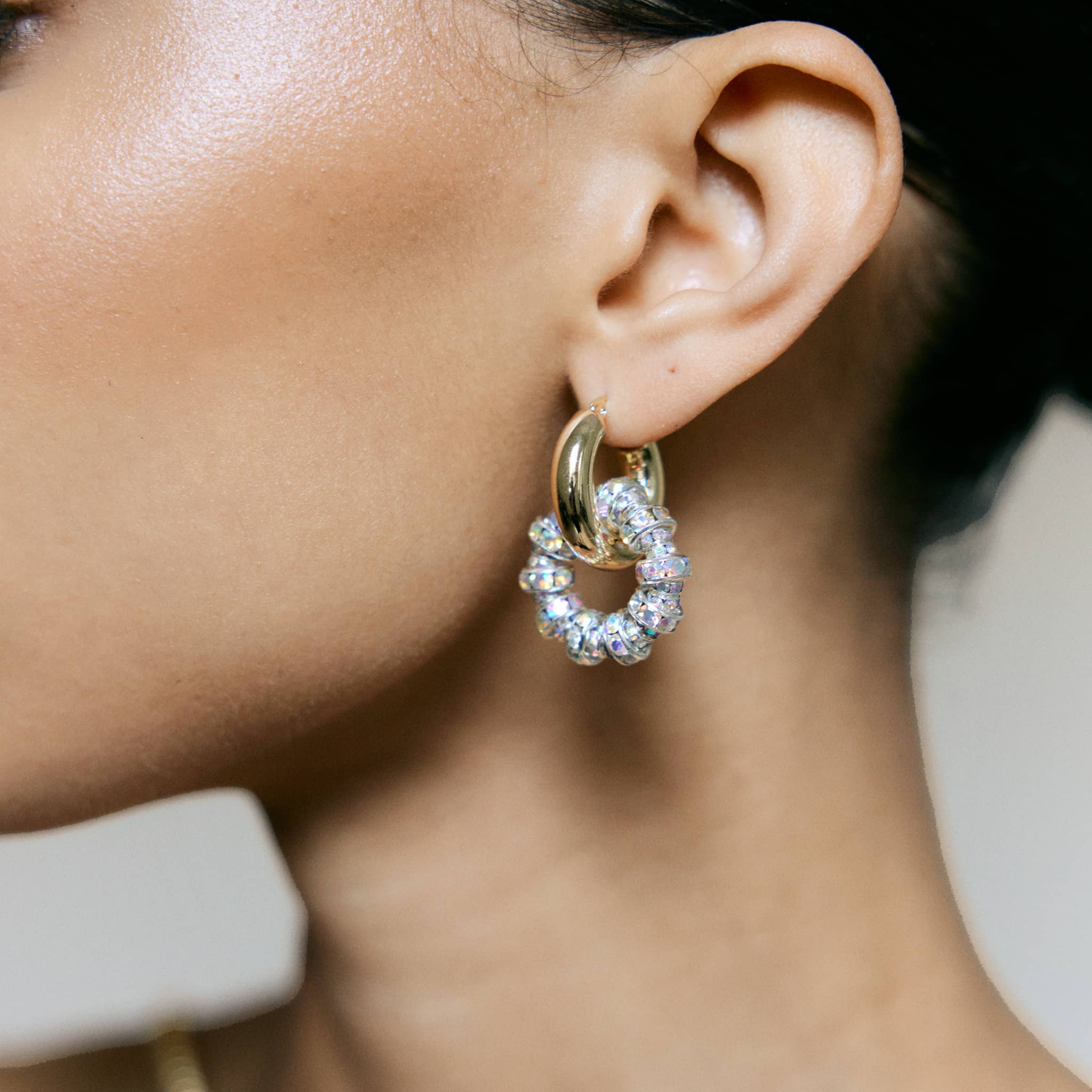 Pearl Octopuss.y Les Créoles Petites in Silver / Gold