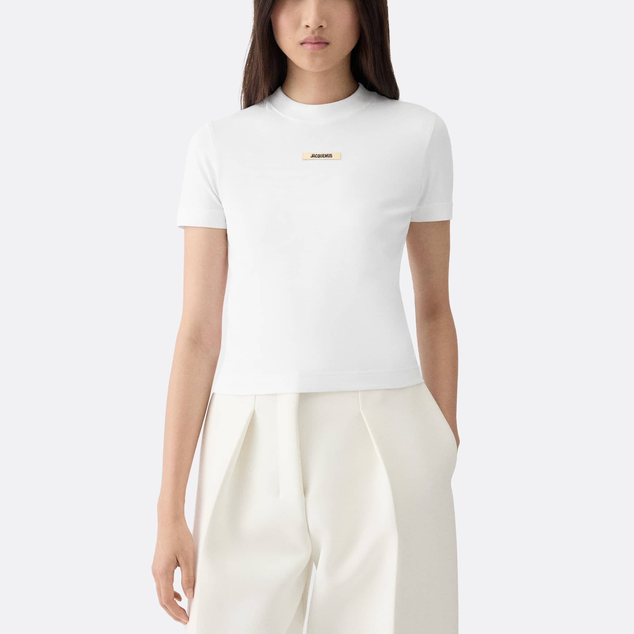 The Le Gros Grain Logo T-Shirt from Jacquemus  in White