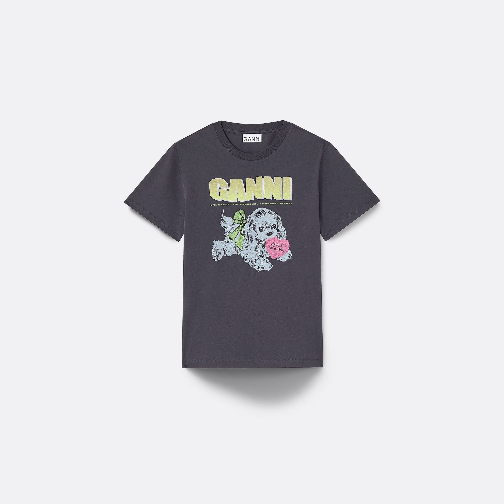 Ganni Puppy T-Shirt in Black
