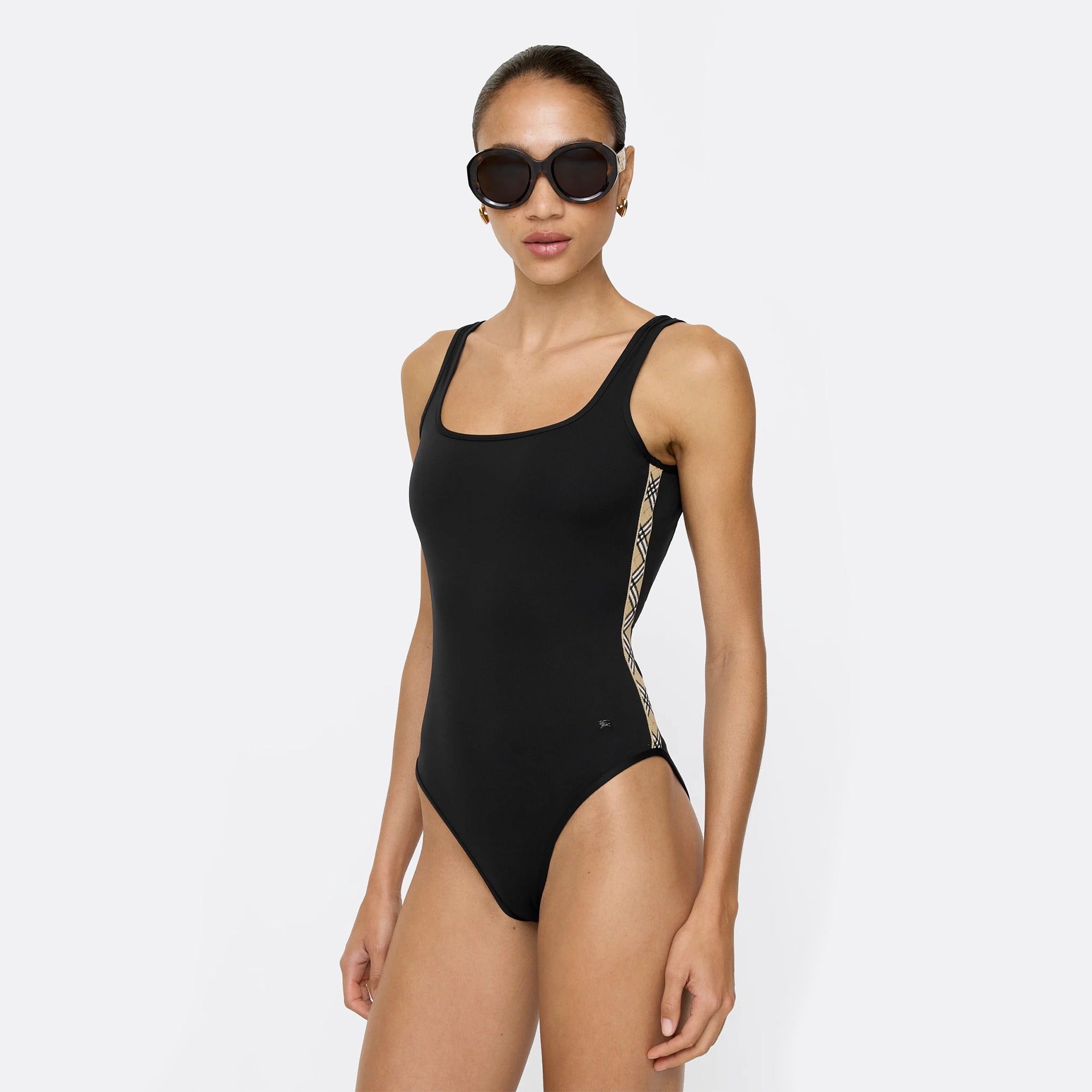 Check Trim Swimsuit from Burberry