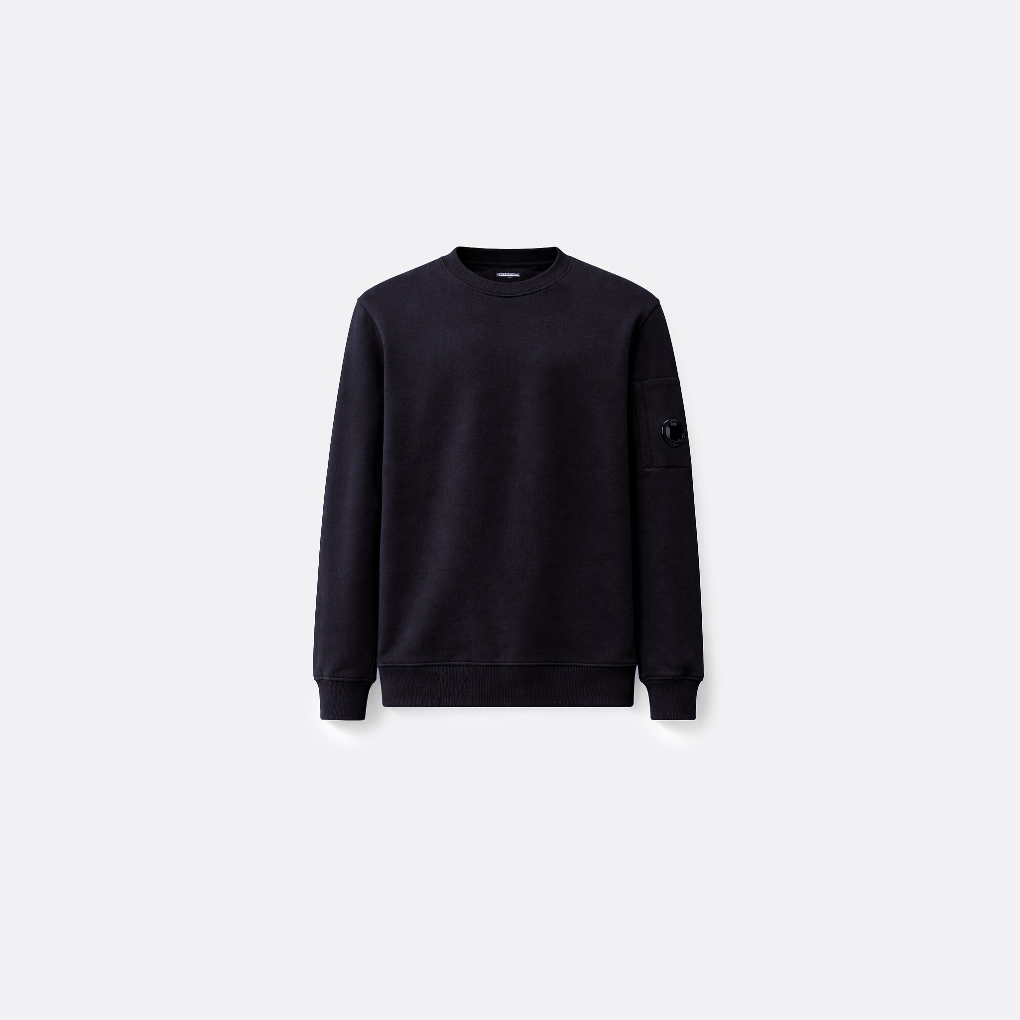 Diagonal Raised Fleece Crewneck Lens Sweatshirt from C.P. Company in Navy