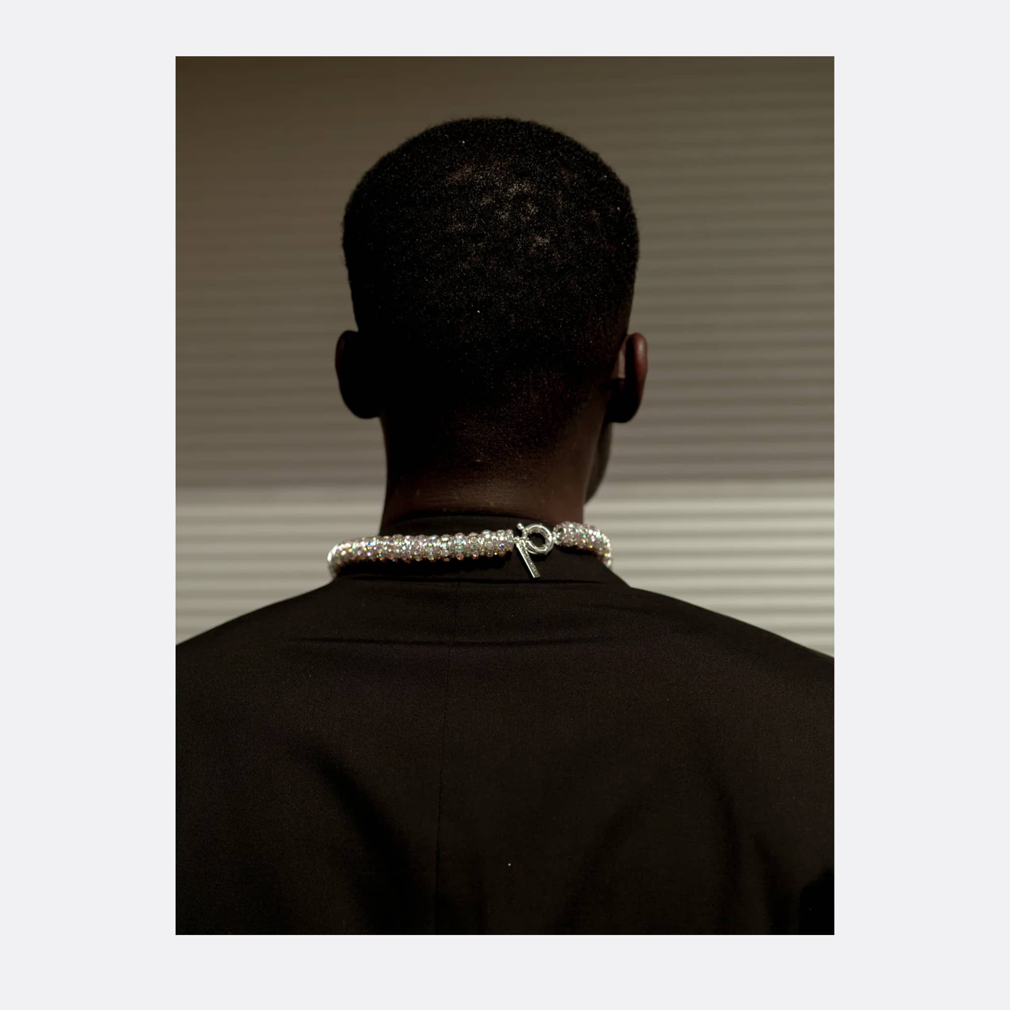 Fat Diamond Necklace by Pearl Octopuss.Y in Silver