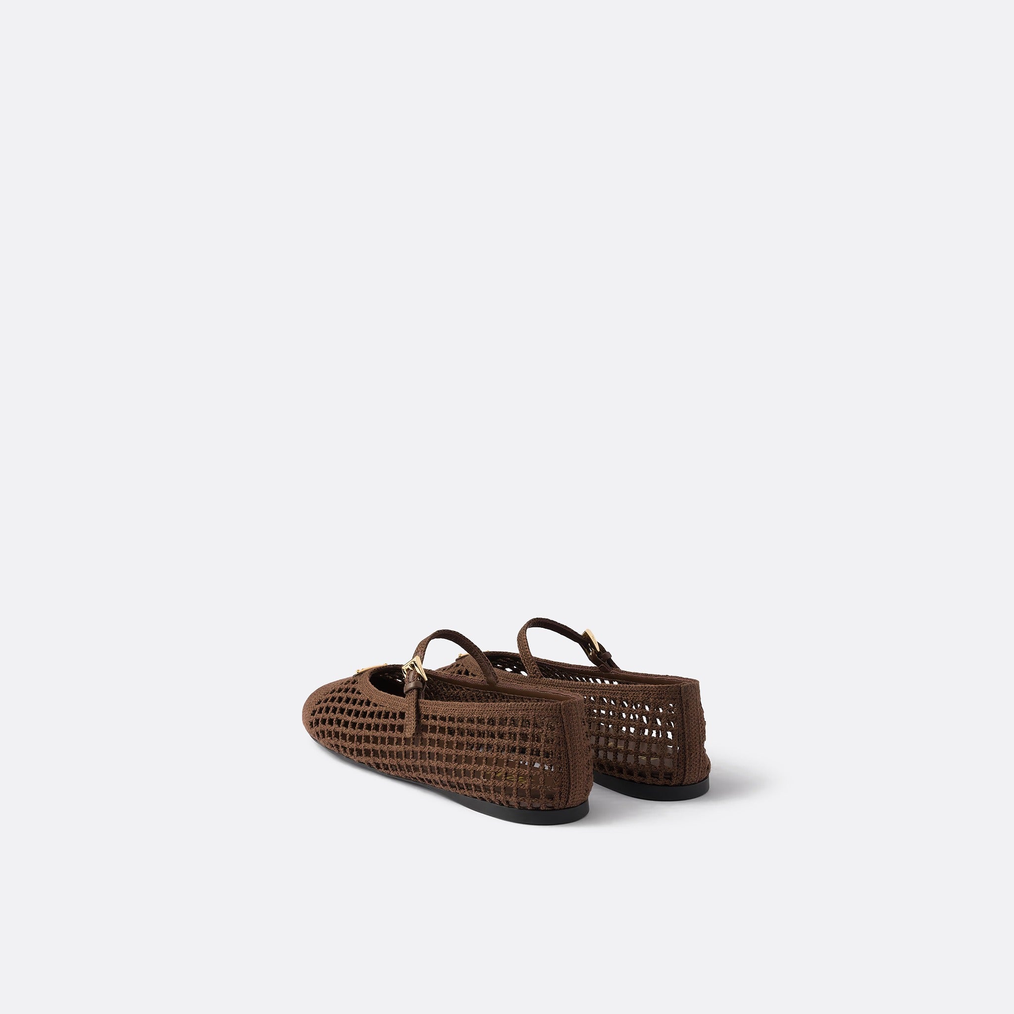 The Crochet Ballerinas from Prada in Brown