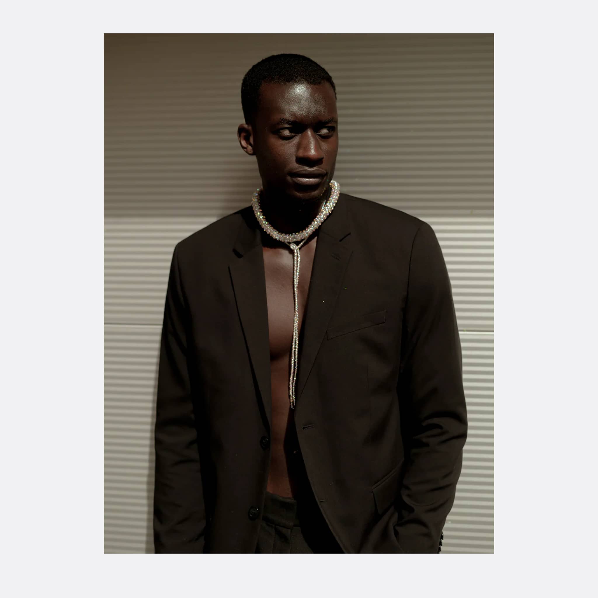 Fat Diamond Necklace by Pearl Octopuss.Y in Silver