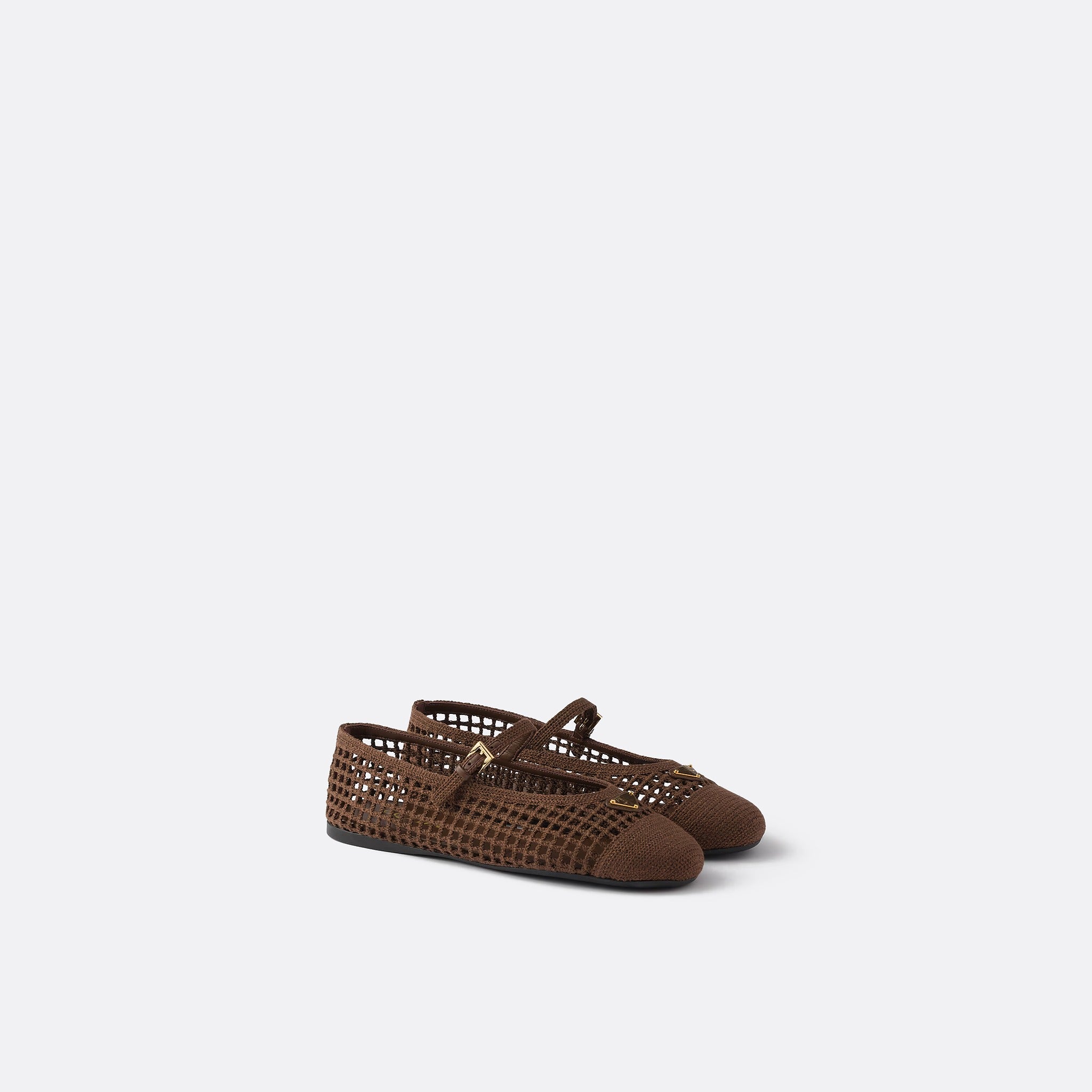 The Crochet Ballerinas from Prada in Brown