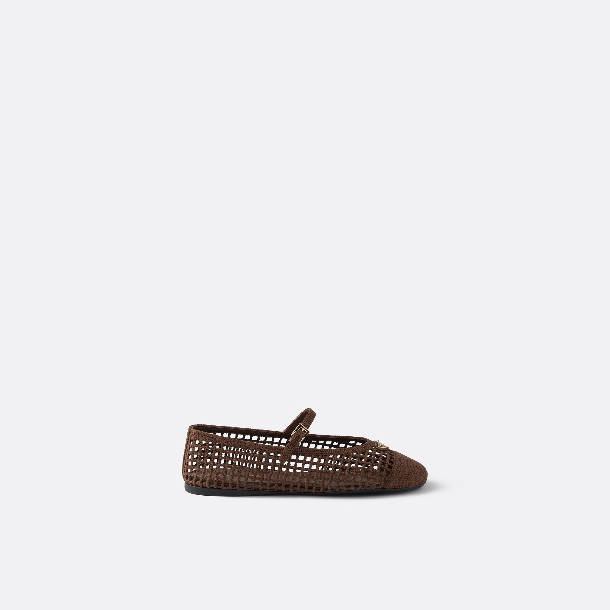 The Crochet Ballerinas from Prada in Brown