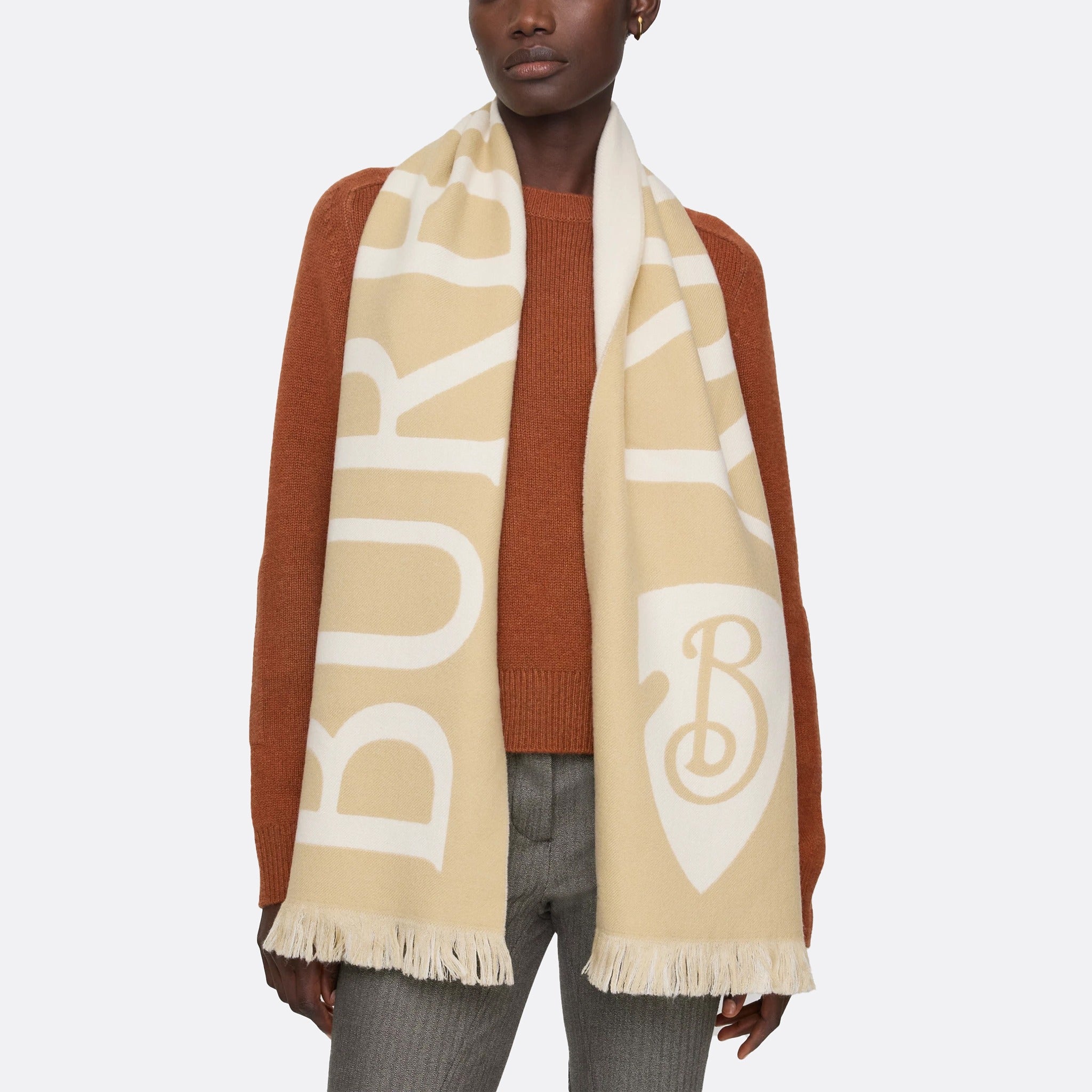 The Logo Wool Scarf from Burberry