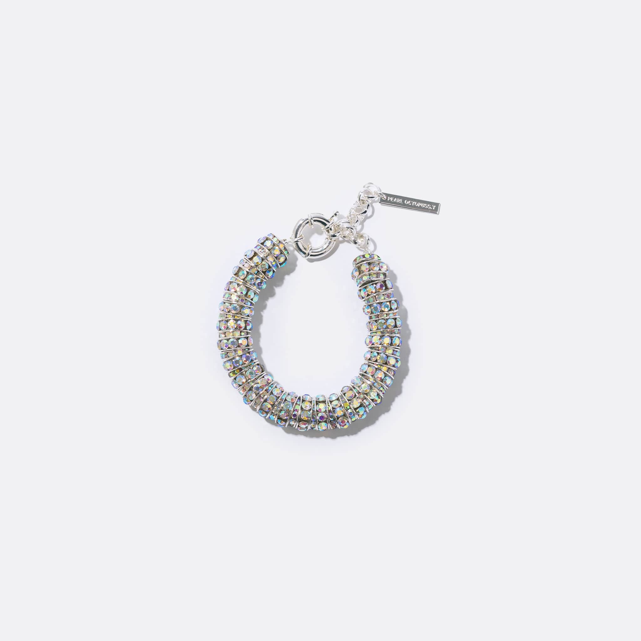 Fat Diamond Bracelet by Pearl Octopuss.Y in Silver