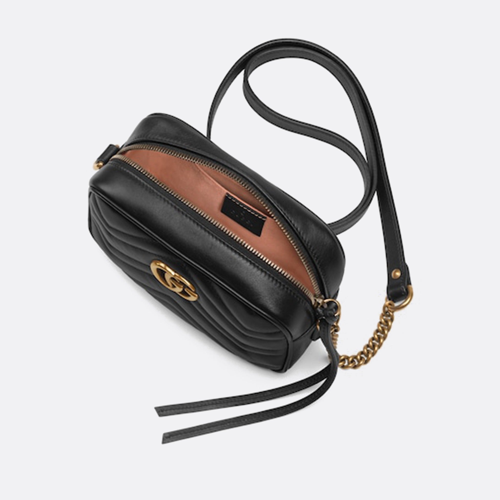 The GG Marmont Mini Camera Bag from Gucci  on Black