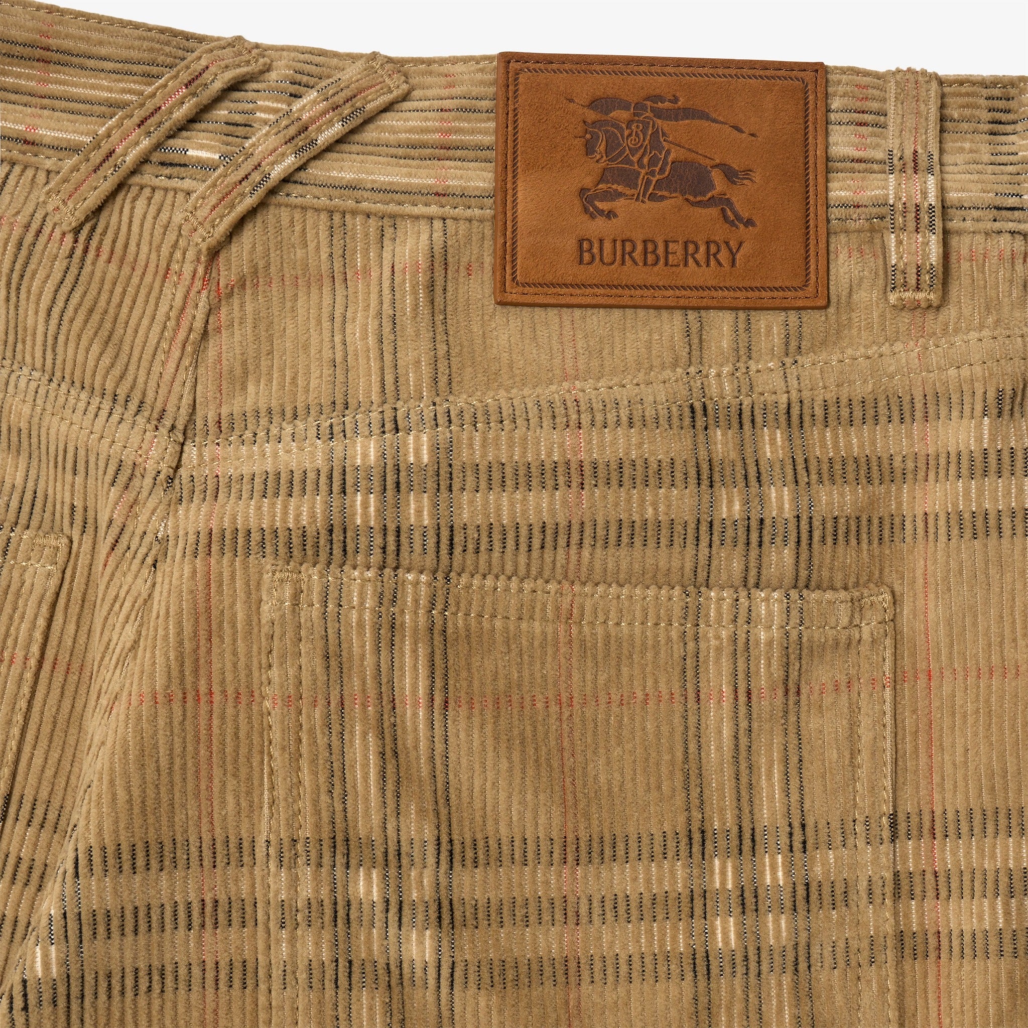 The Check Corduroy Trousers from Burberry in Beige