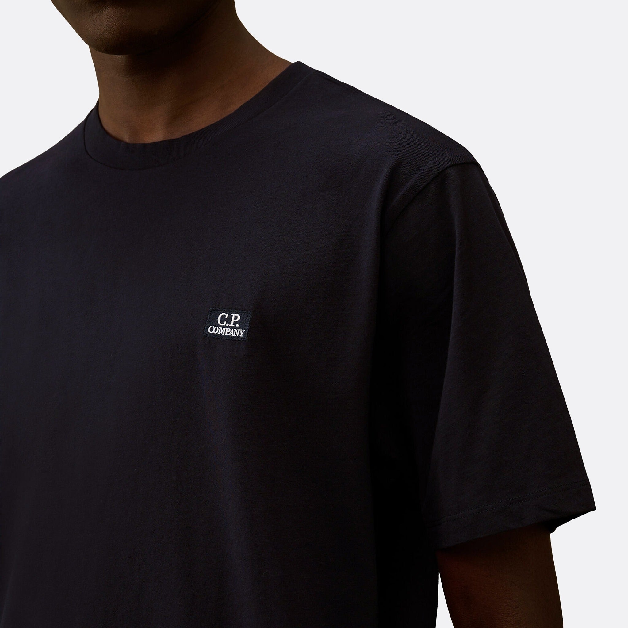 30/1 Jersey Short Sleeve Logo Patch T-Shirt from C.P. Company in Navy