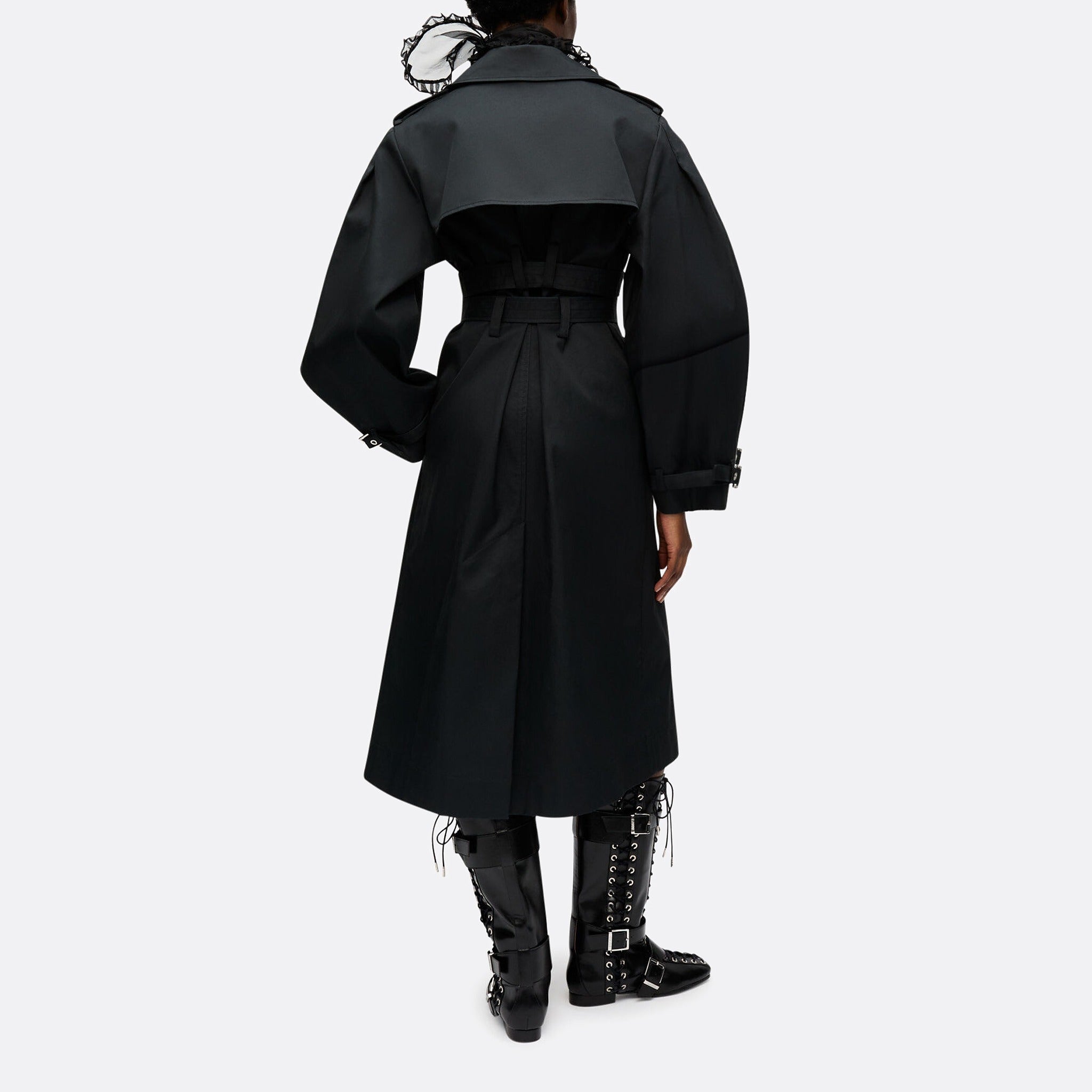 The Belted Double-Breasted Coat from GANNI in Black