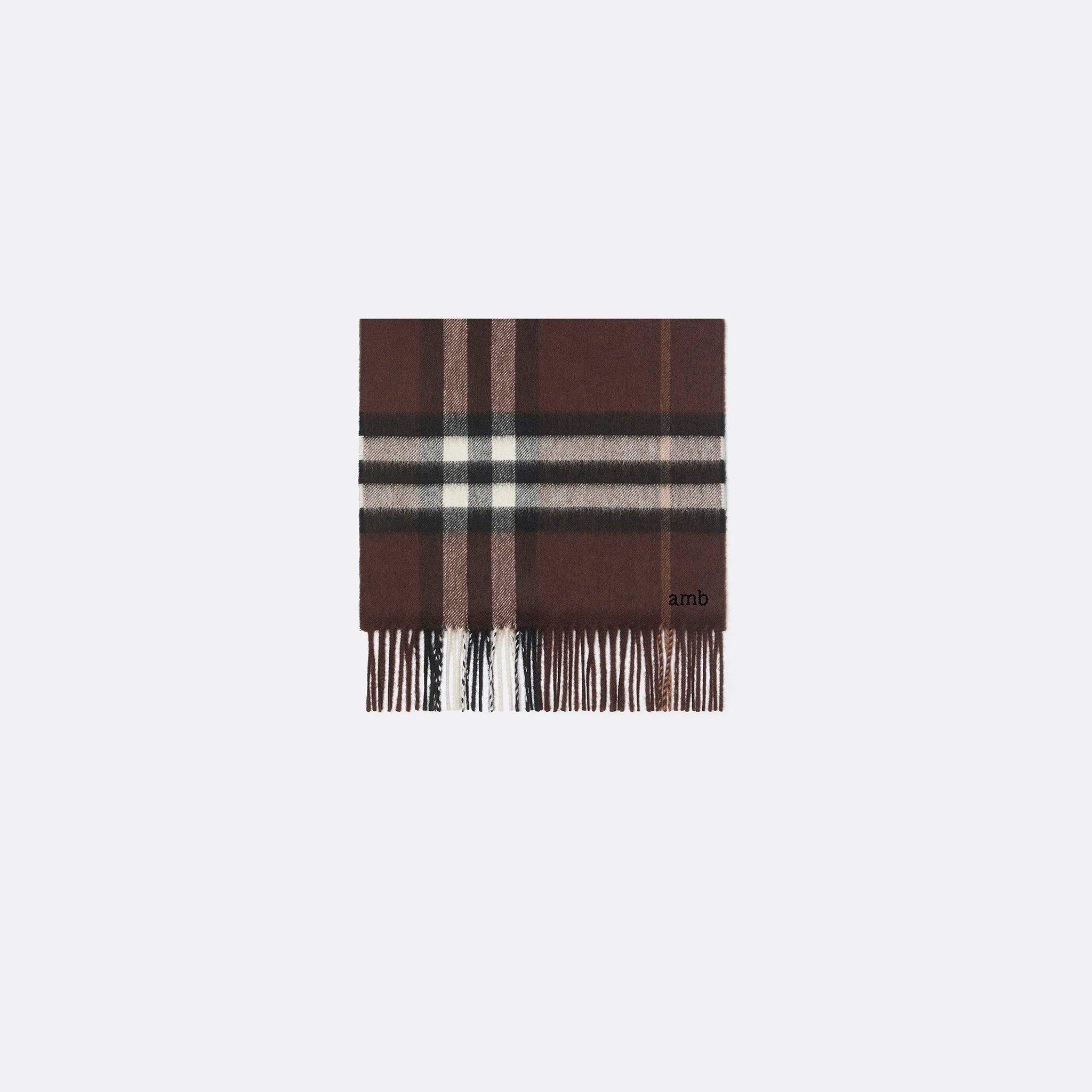 The Check Cashmere Scarf from Burberry in Brown