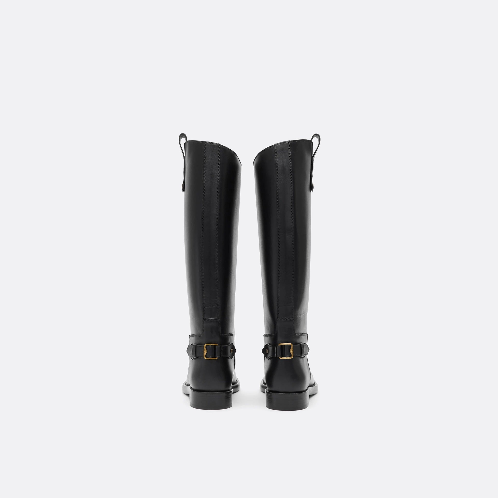 The Leather Cavalier Boots from Burberry in Black