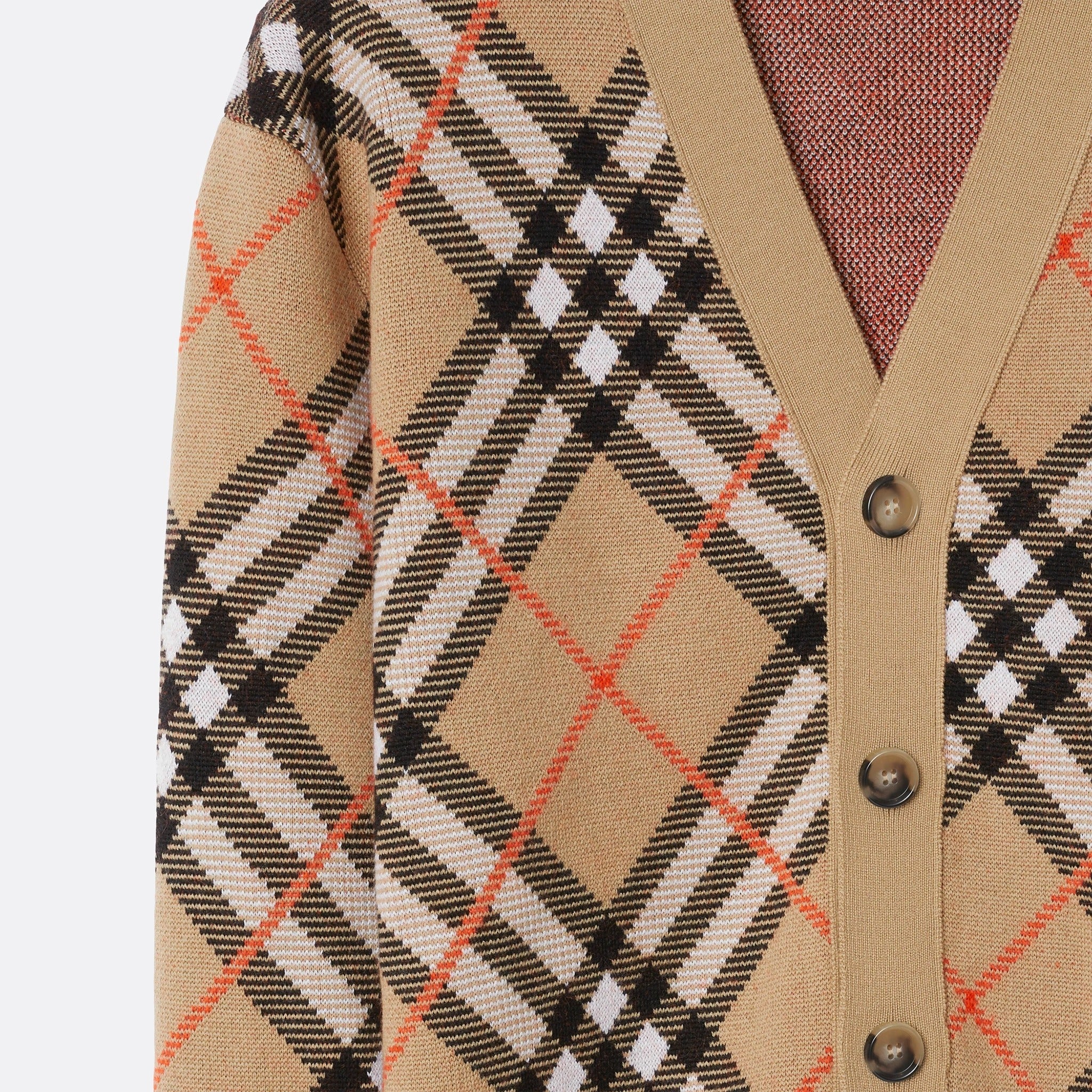 The Check Wool Mohair Blend Cardigan from Burberry