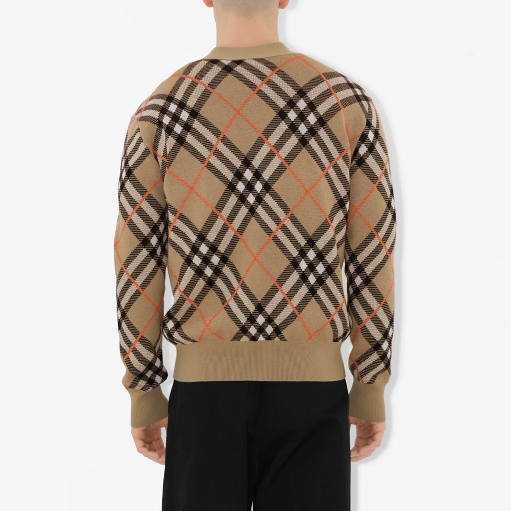 The Check Wool Mohair Blend Cardigan from Burberry