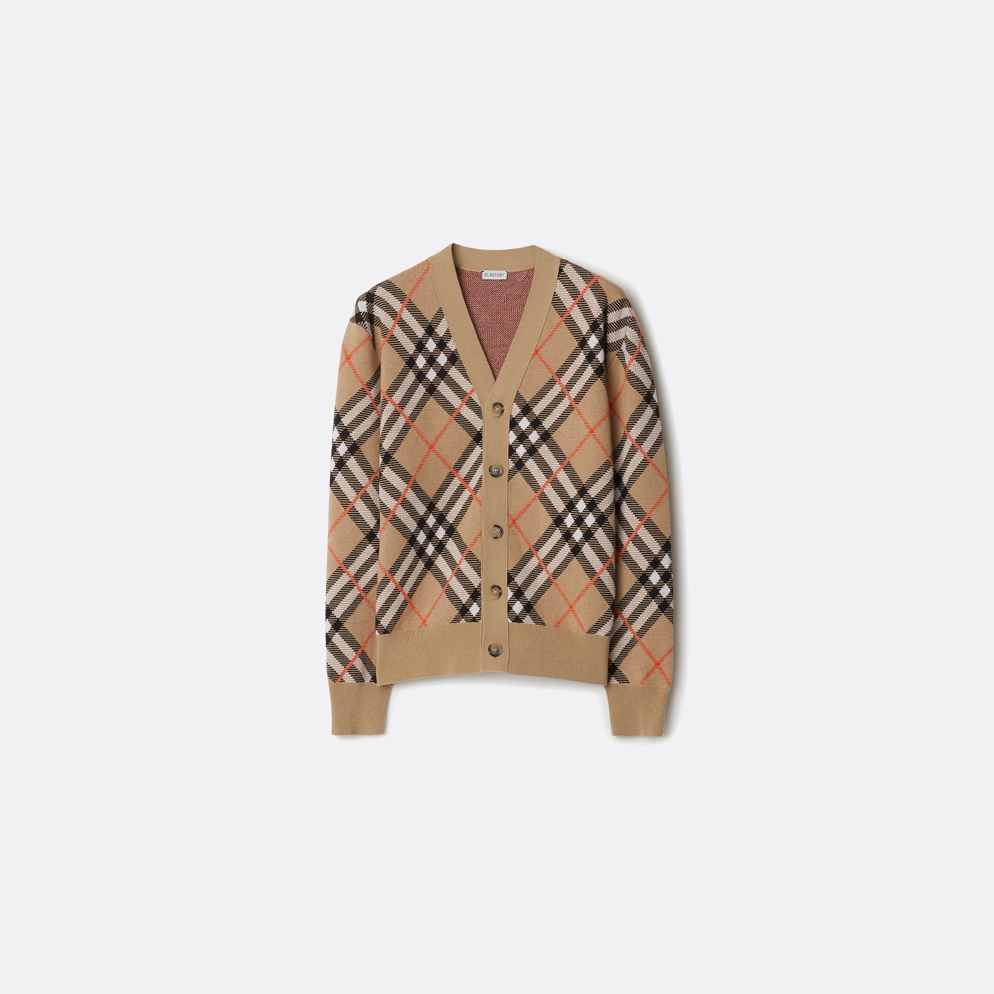 The Check Wool Mohair Blend Cardigan from Burberry