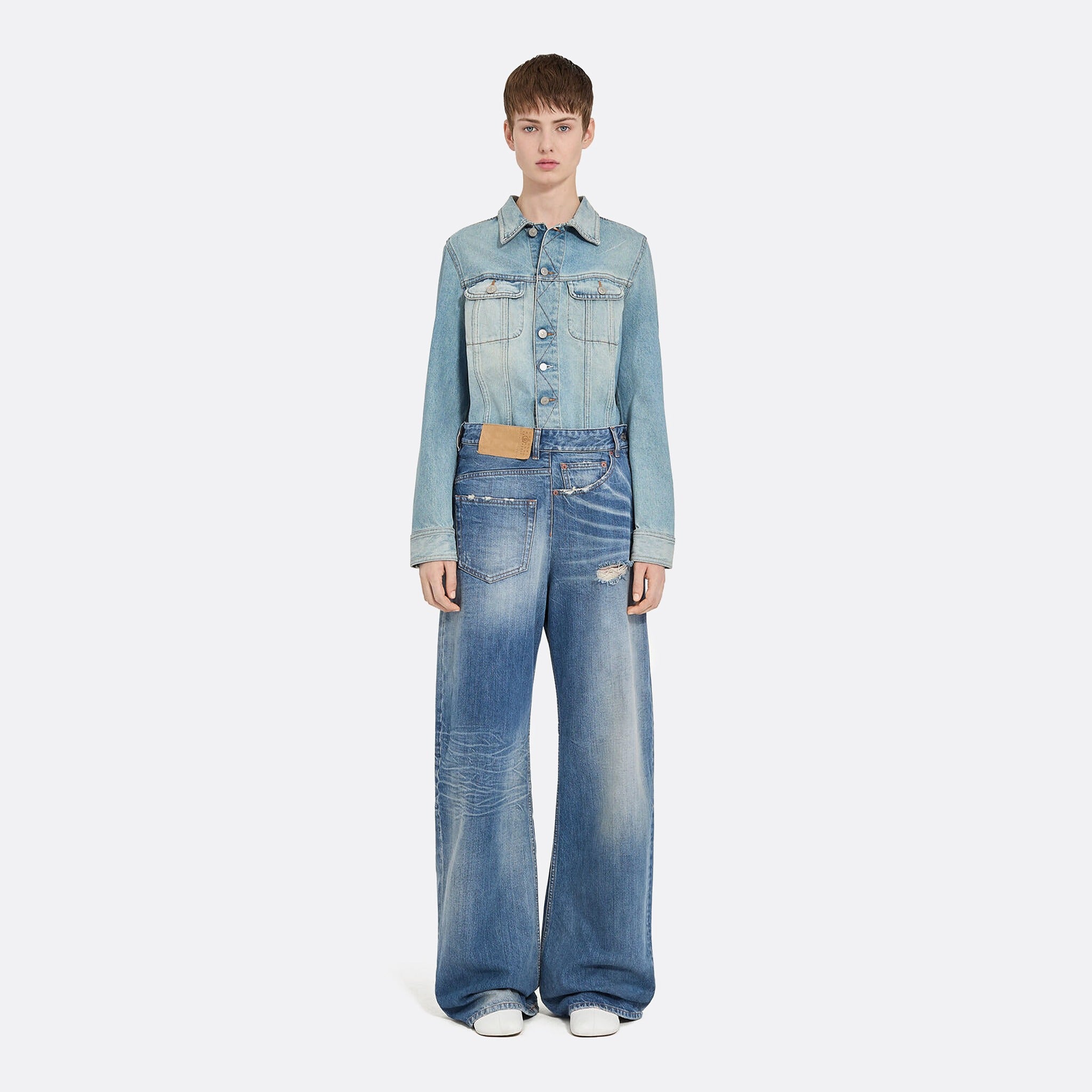 Twist Wide Leg Jeans from MM6 Maison Margiela