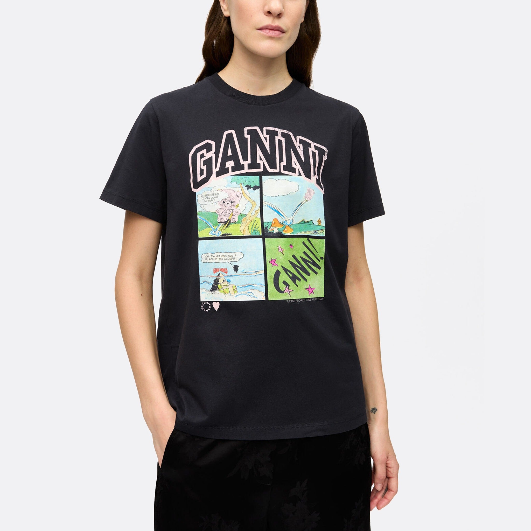 Basic Jersey Teddy Relaxed T-Shirt from Ganni