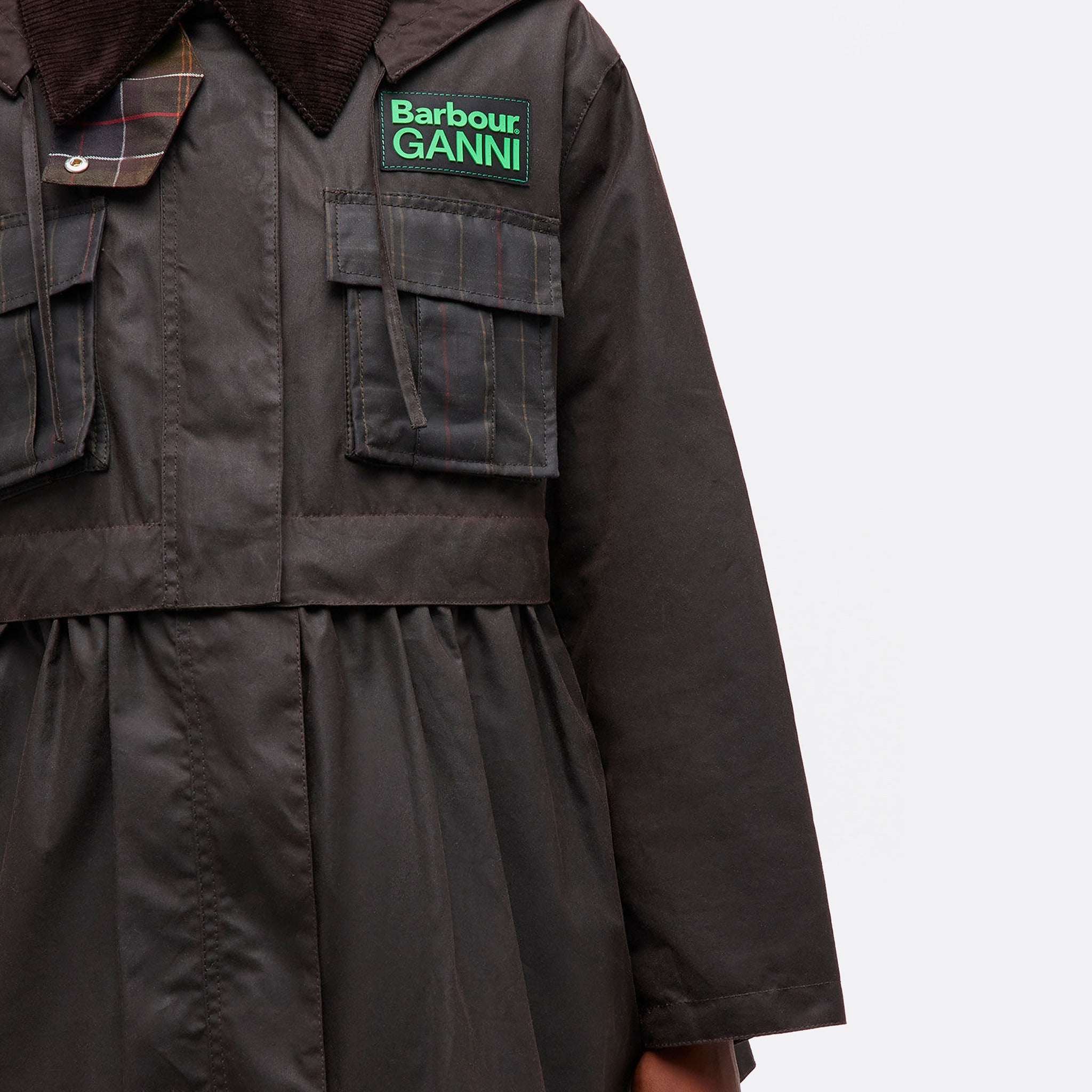  Peplum Waxed Jacket from Barbour x GANNI 