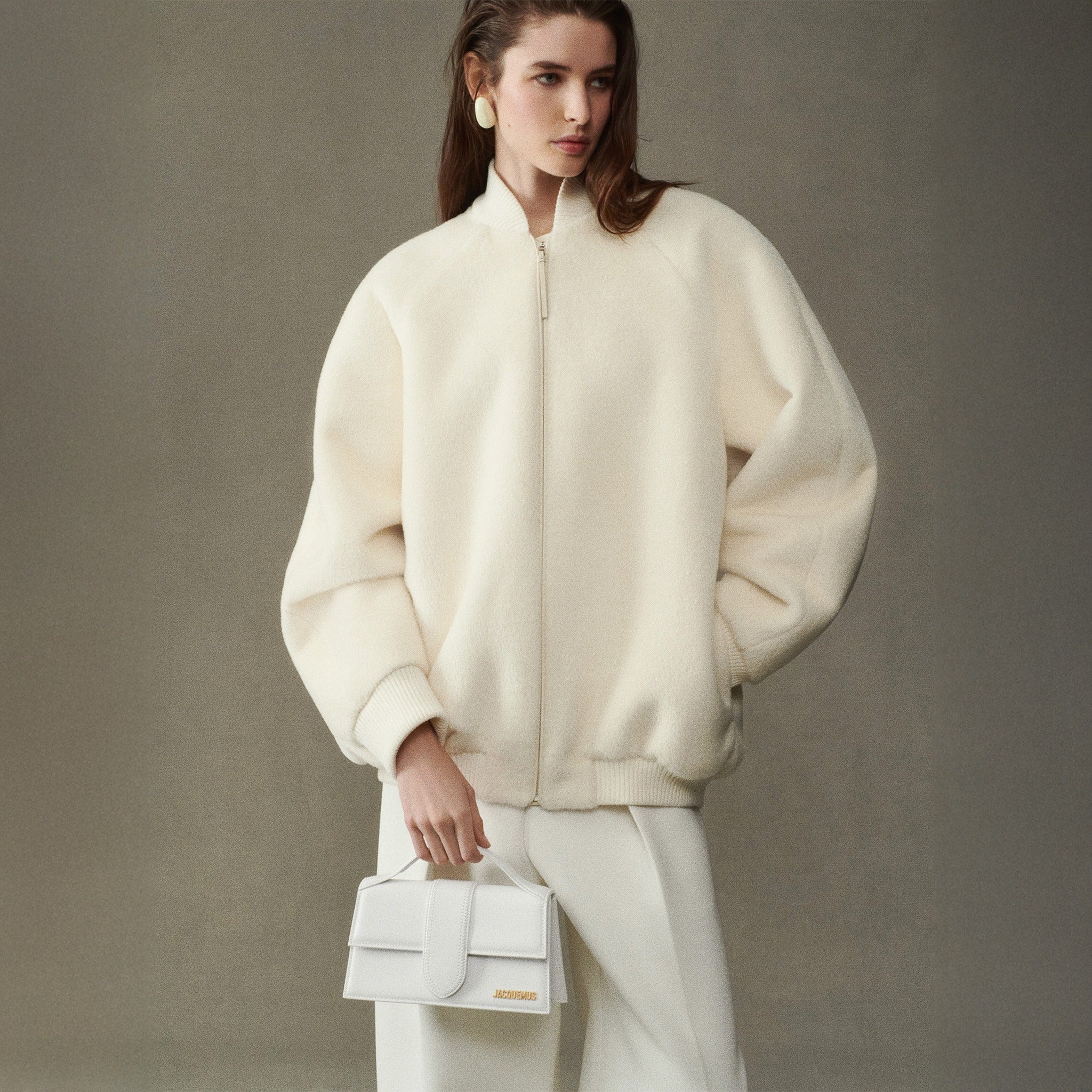 The Large Bambino Shoulder Bag from Jacquemus in White