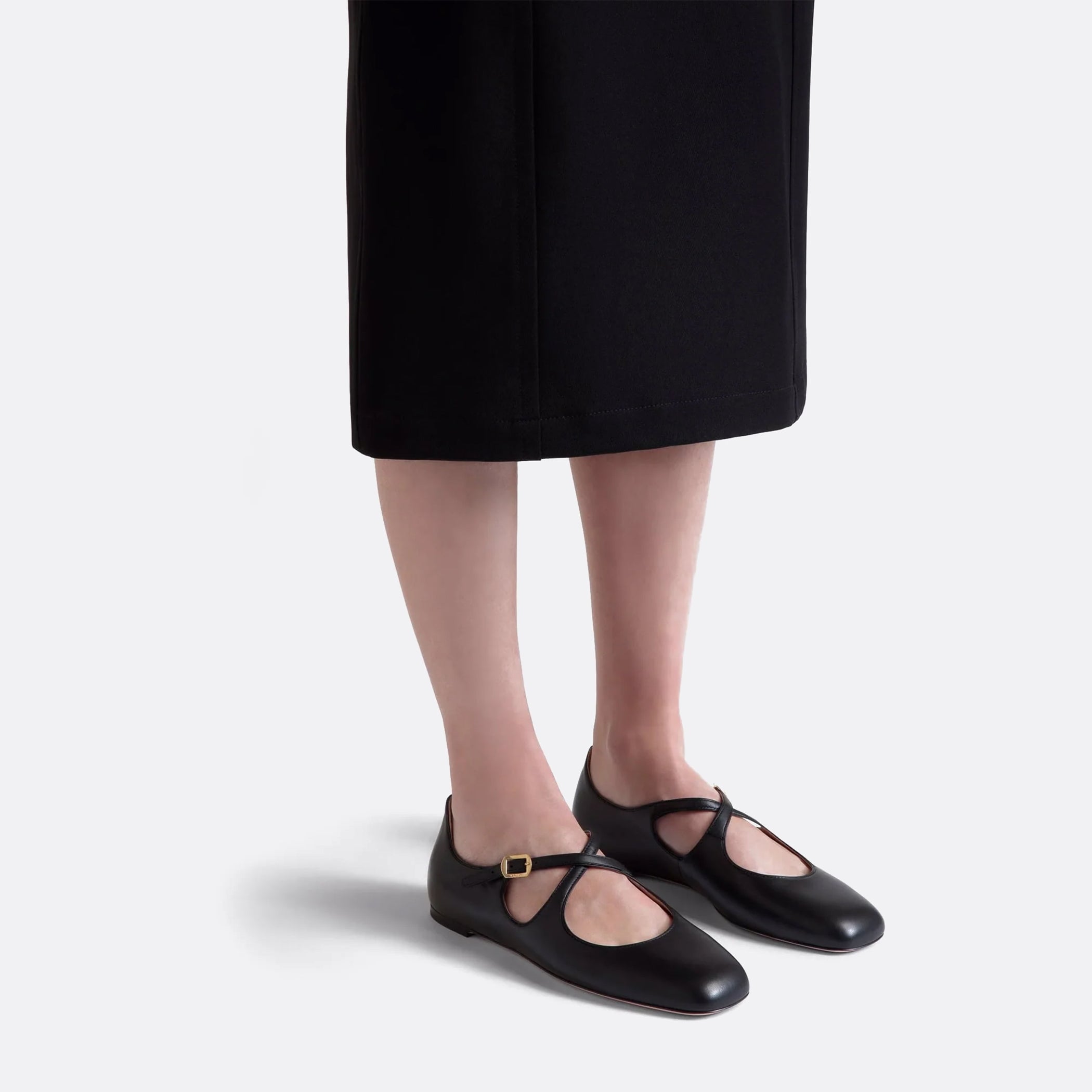 ELLIS ROSCH BALLY Ballyrina Leather Flats