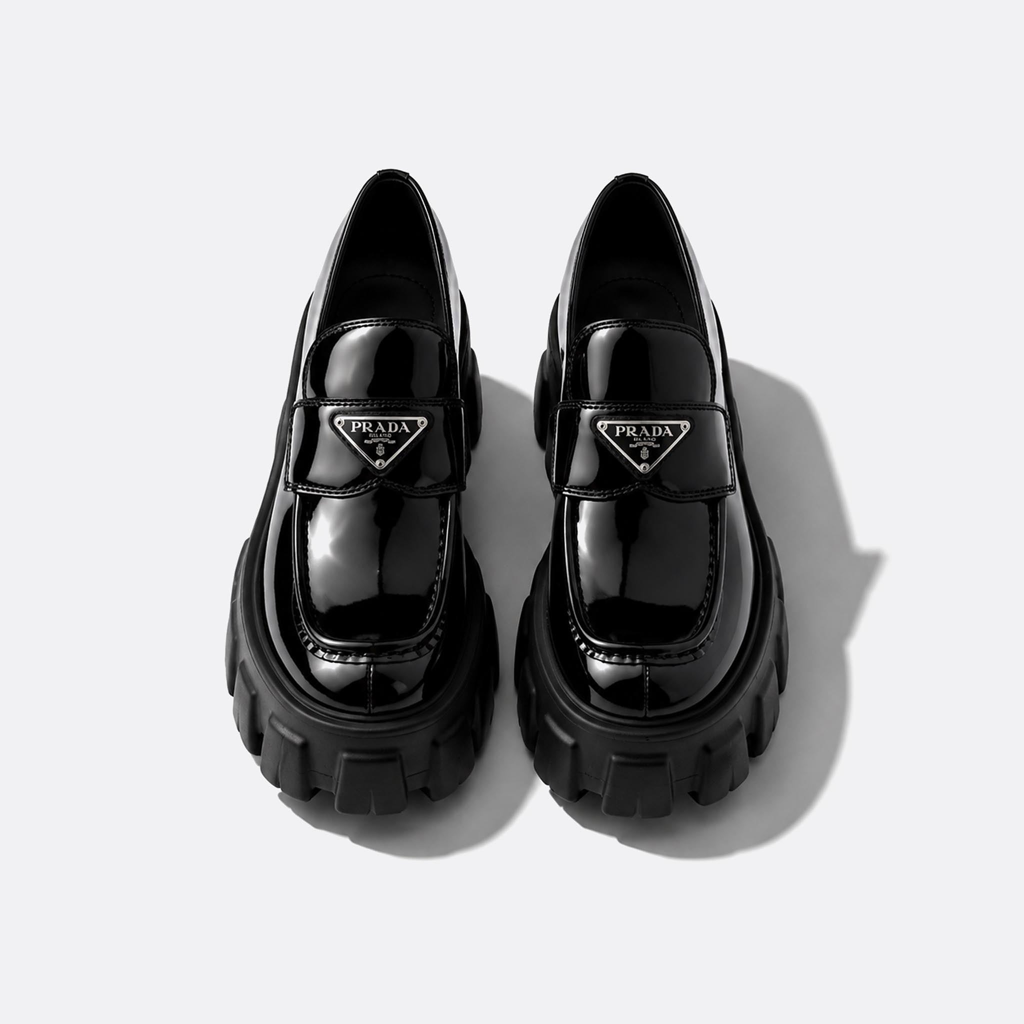 Monolith Patent Leather Loafers from Prada