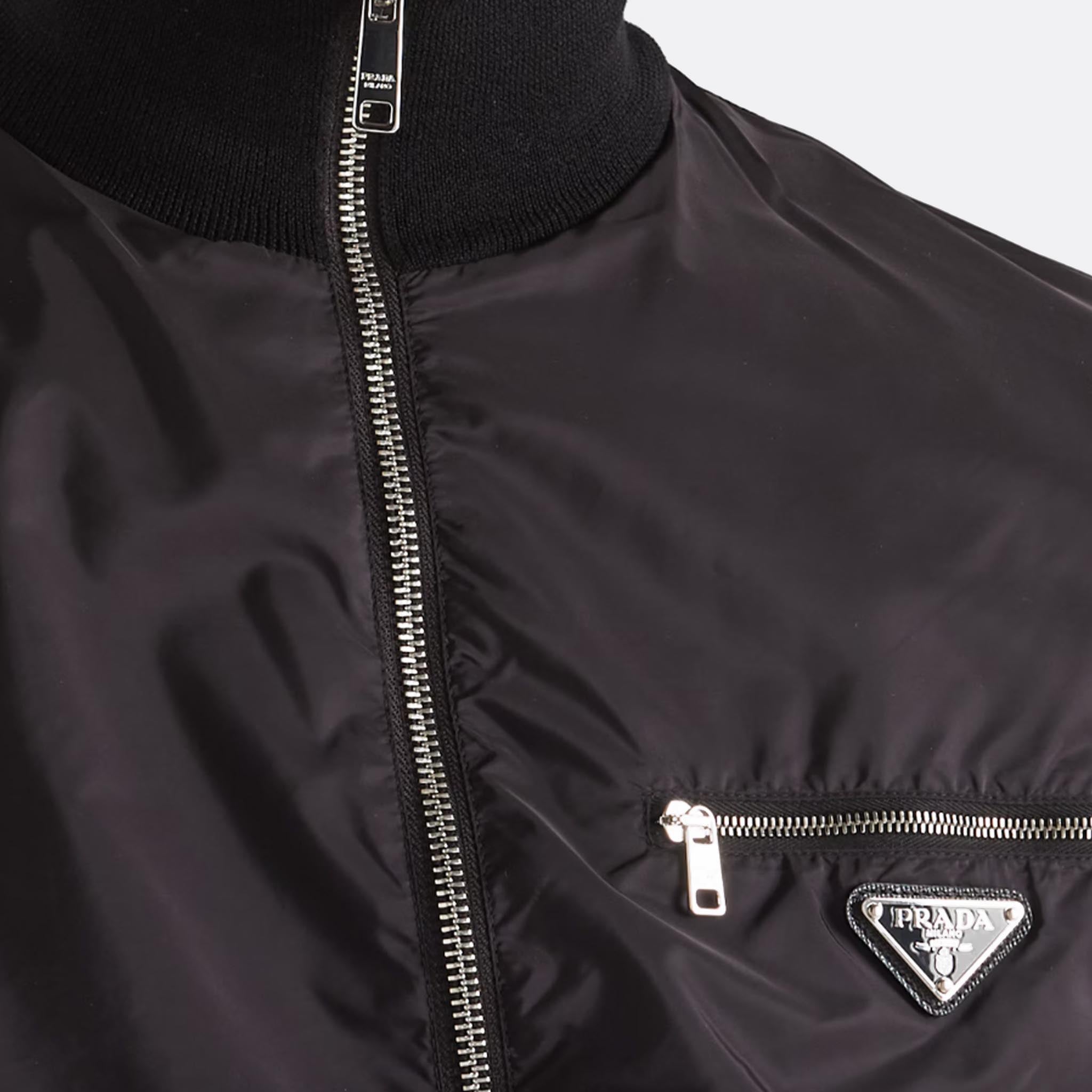 Reversible Wool and Re-Nylon Jacket from Prada