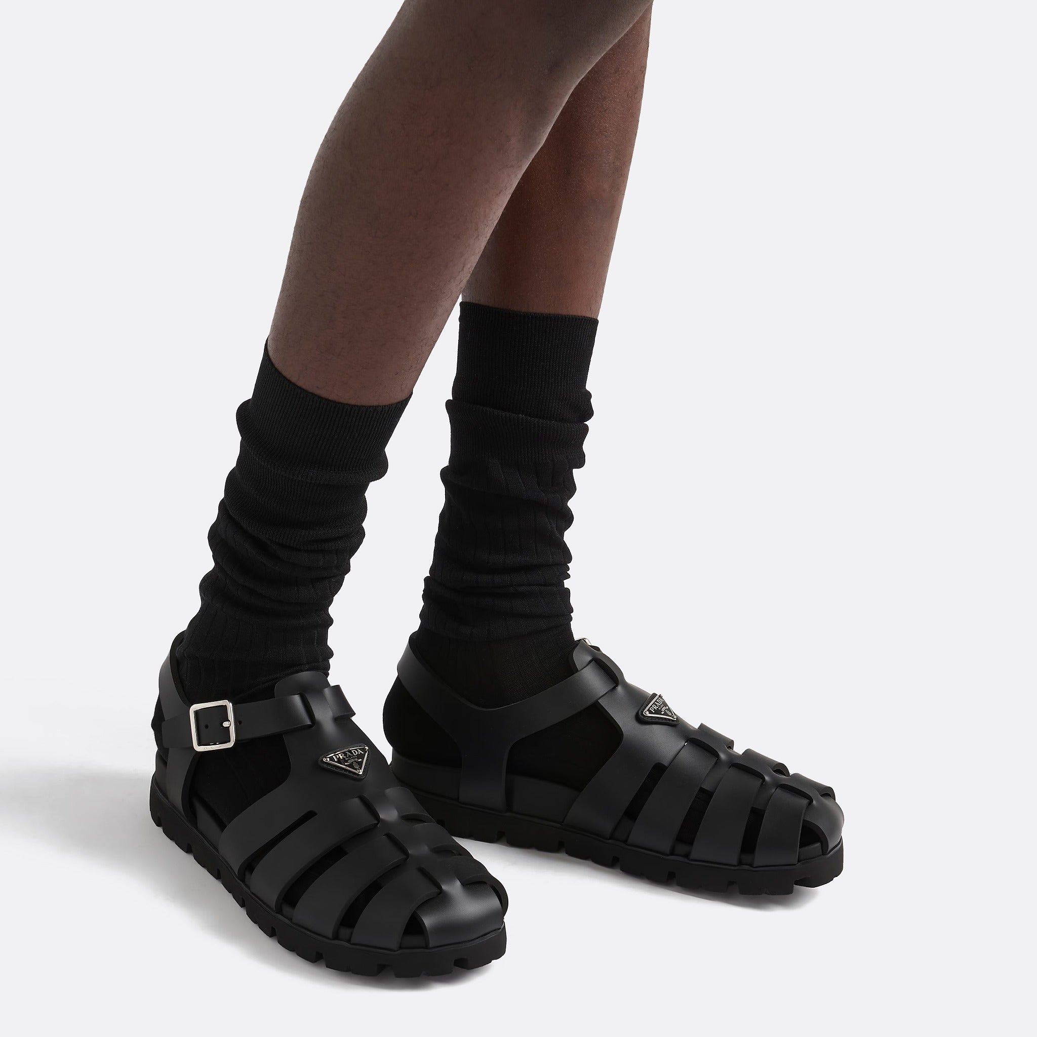 Rubber Fisherman Sandals from Prada